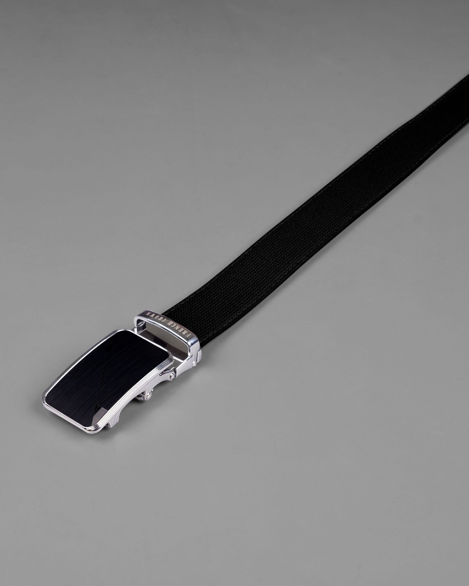 Designer Black and Silver Buckle Matte Finish with Jade Black and Dark Brown Leather Free Handcrafted Reversible Belt BT093-28, BT093-30, BT093-32, BT093-34, BT093-36, BT093-38