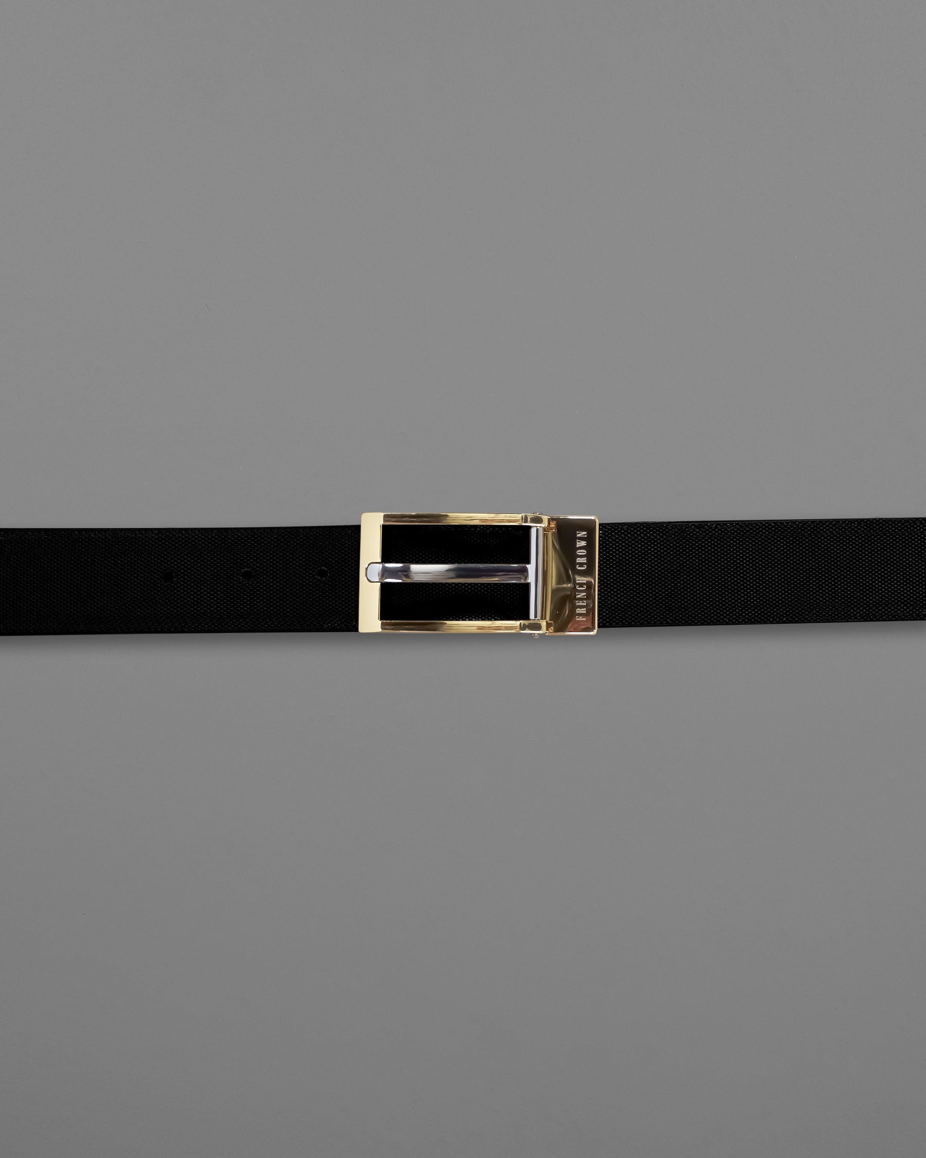 Gold Buckle Matt Finish with Jade Black and Brown Leather Free Handcrafted Reversible Belt BT095-28, BT095-30, BT095-32, BT095-34, BT095-36, BT095-38