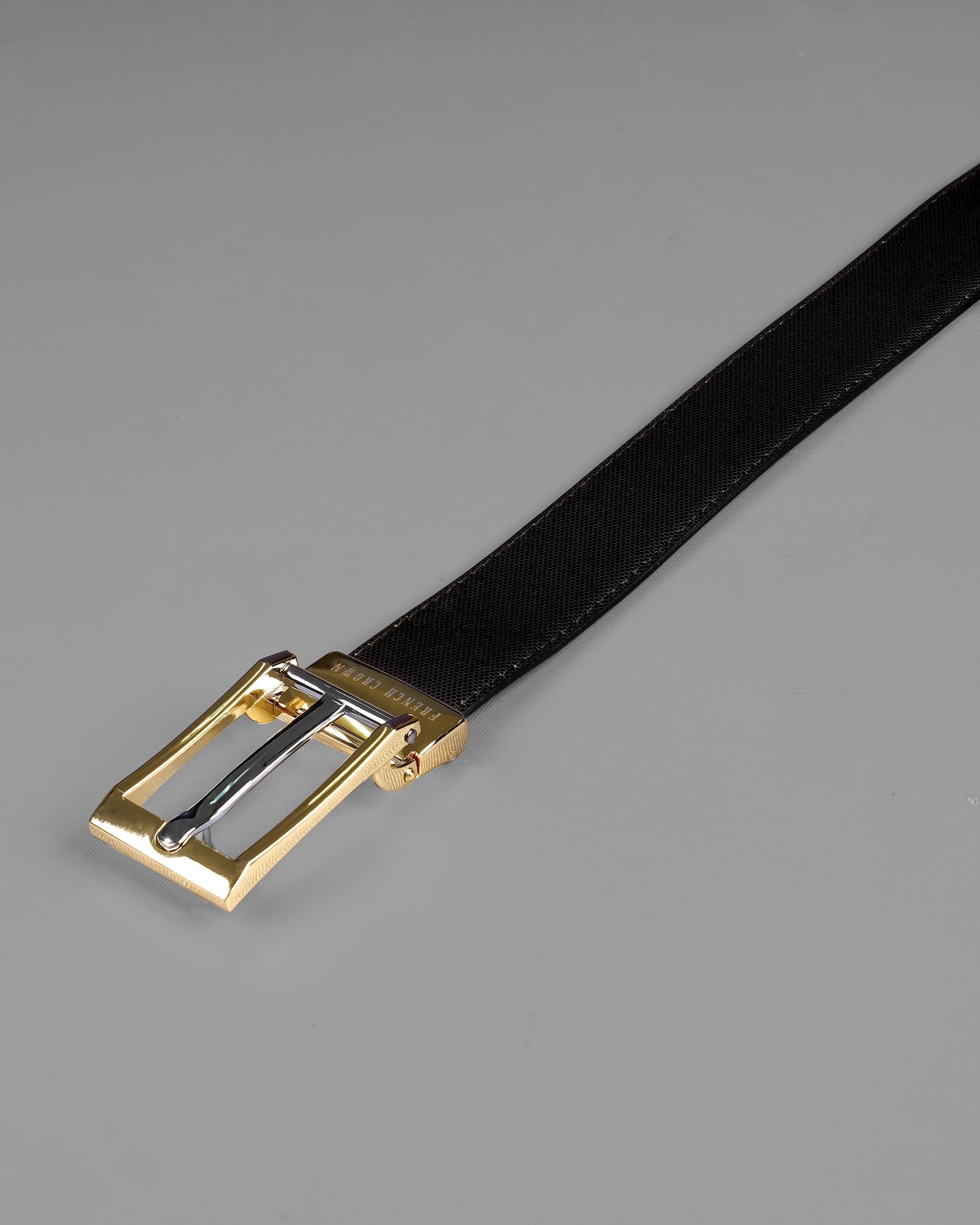 Gold Buckle Matt Finish with Jade Black and Brown Leather Free Handcrafted Reversible Belt BT095-28, BT095-30, BT095-32, BT095-34, BT095-36, BT095-38