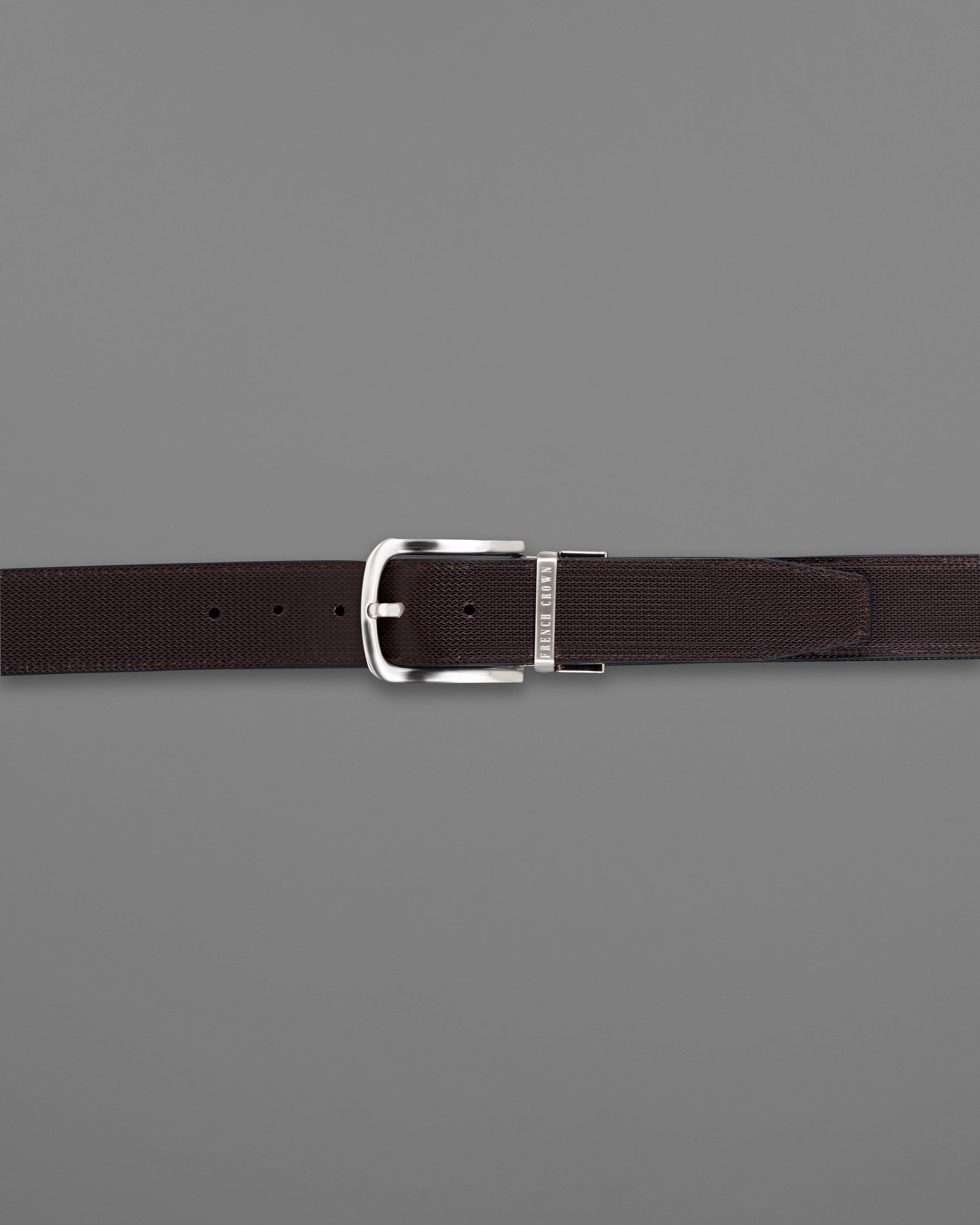 Silver Shiny Buckle With Jade Black and Brown Leather Free Handcrafted Reversible Belt BT096-28, BT096-30, BT096-32, BT096-34, BT096-36, BT096-38