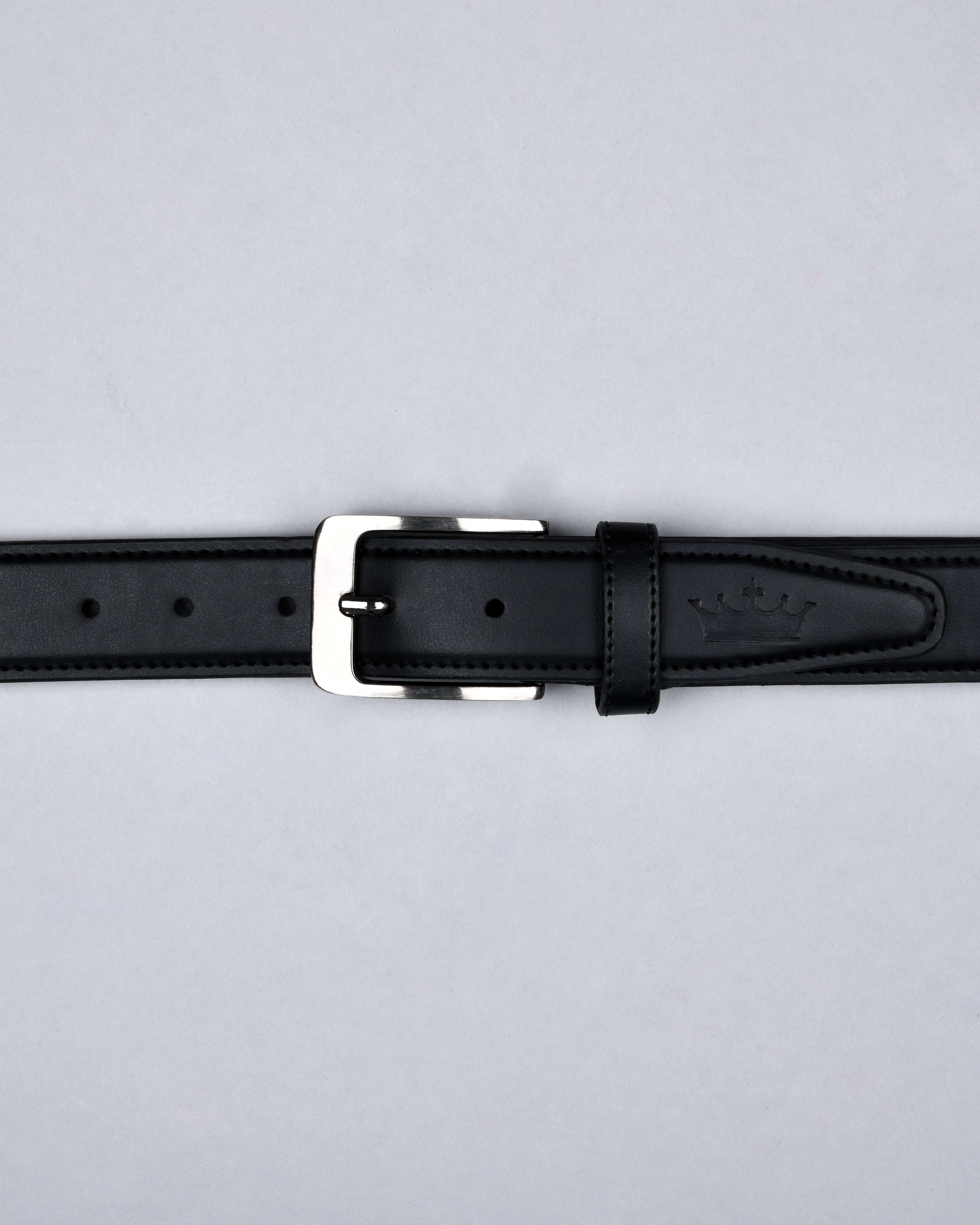 Jade Black Vegan Leather Handcrafted Belt BT07-34, BT07-32, BT07-38, BT07-36, BT07-30, BT07-28