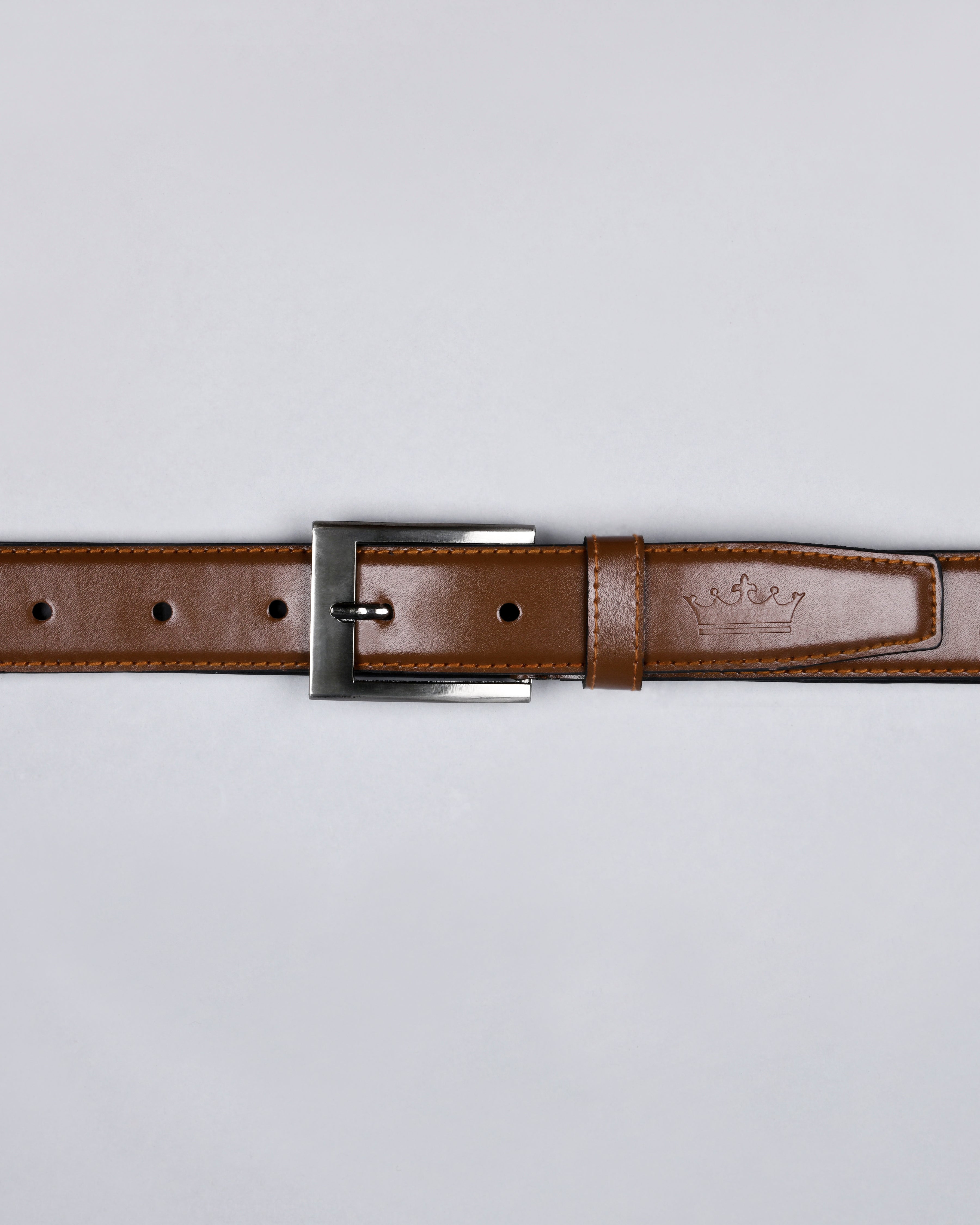 Tan Vegan Leather Handcrafted Belt BT08-28, BT08-30, BT08-32, BT08-38, BT08-34, BT08-36