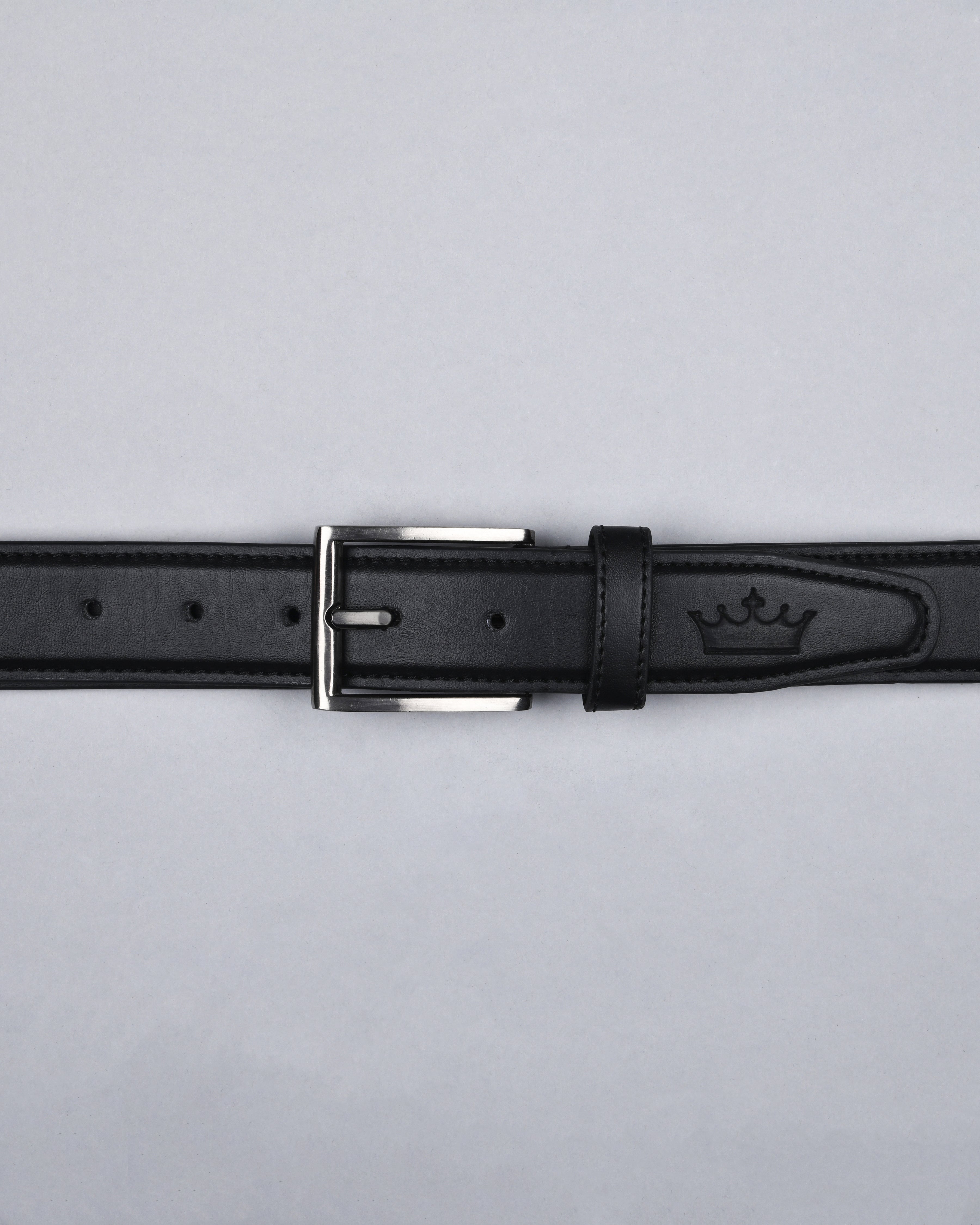 Jade Black Vegan Leather Handcrafted Belt BT23-30, BT23-36, BT23-38, BT23-28, BT23-34, BT23-32