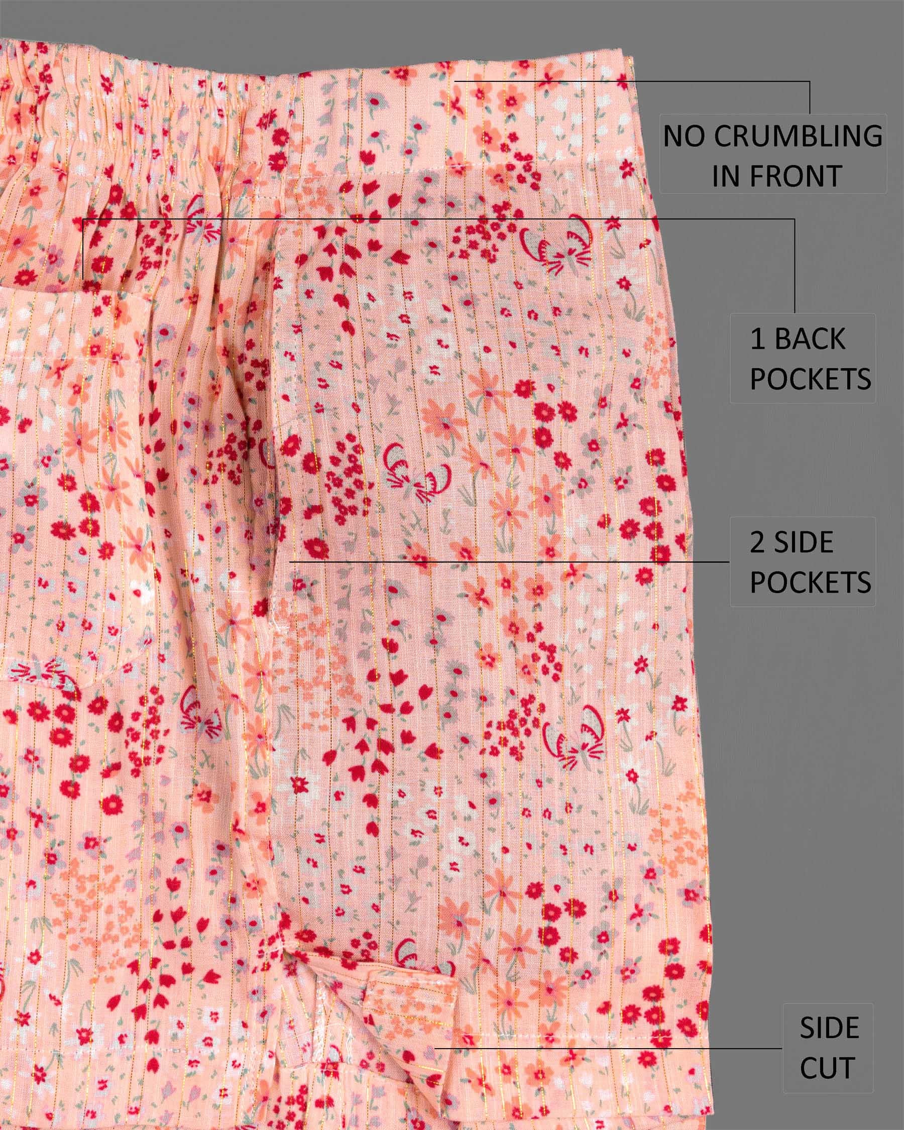 Mandys Peach Printed Premium Tencel Boxers BX411-02-28, BX411-02-30, BX411-02-32, BX411-02-34, BX411-02-36, BX411-02-38, BX411-02-40, BX411-02-42, BX411-02-44