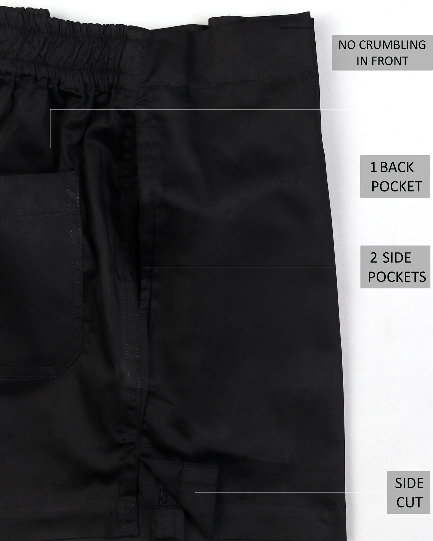 White and Black Solid Premium Cotton Boxers BX013-28, BX013-30, BX013-32, BX013-34, BX013-36, BX013-38, BX013-40, BX013-42, BX013-44