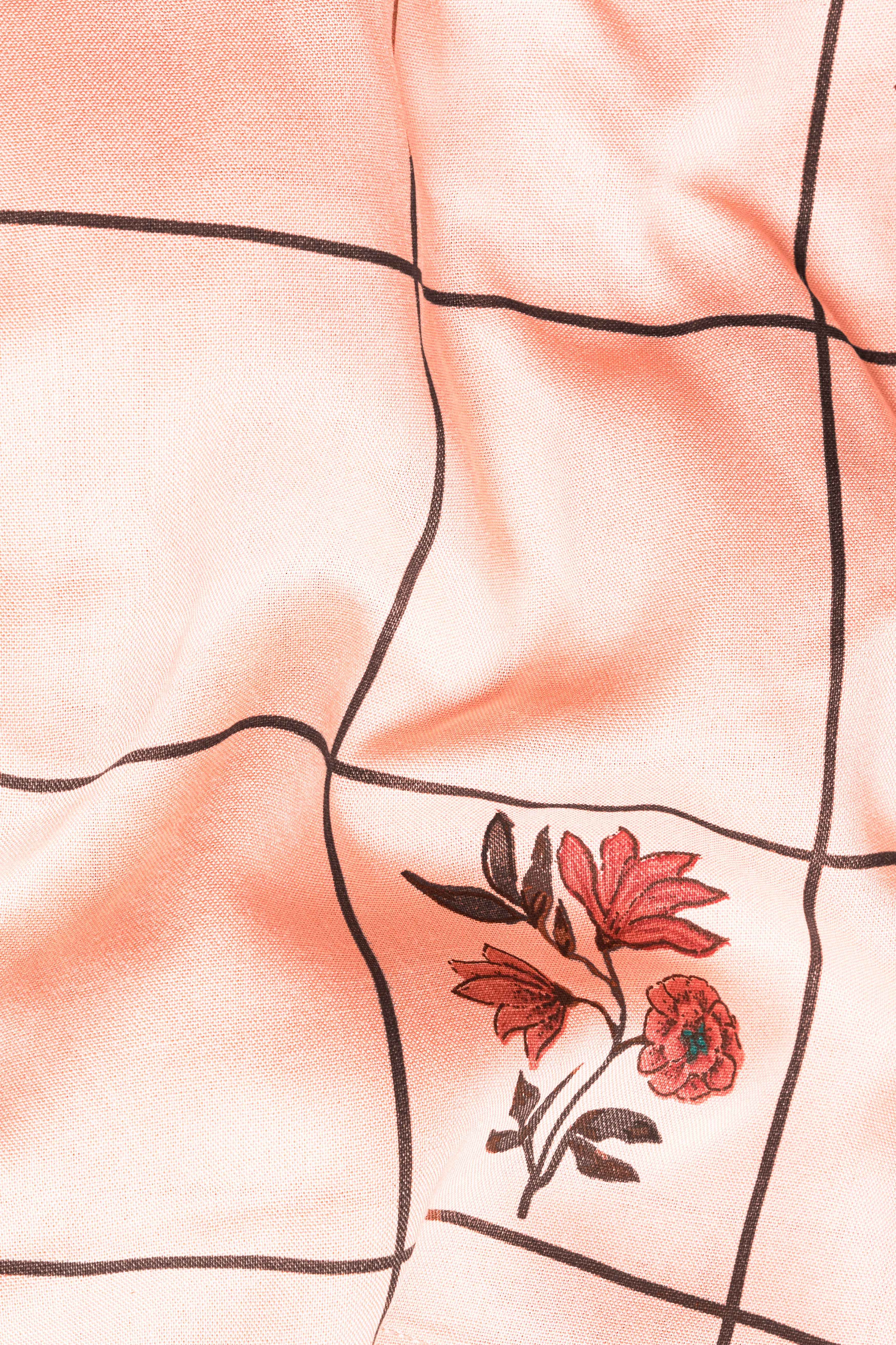Rose Bud Peach Windowpane with Floral Pritned Premium Tencel and Nile Blue with Stiletto Red Checkered Royal Oxford Boxers BX554-BX524-28, BX554-BX524-30, BX554-BX524-32, BX554-BX524-34, BX554-BX524-36, BX554-BX524-38, BX554-BX524-40, BX554-BX524-42, BX554-BX524-44