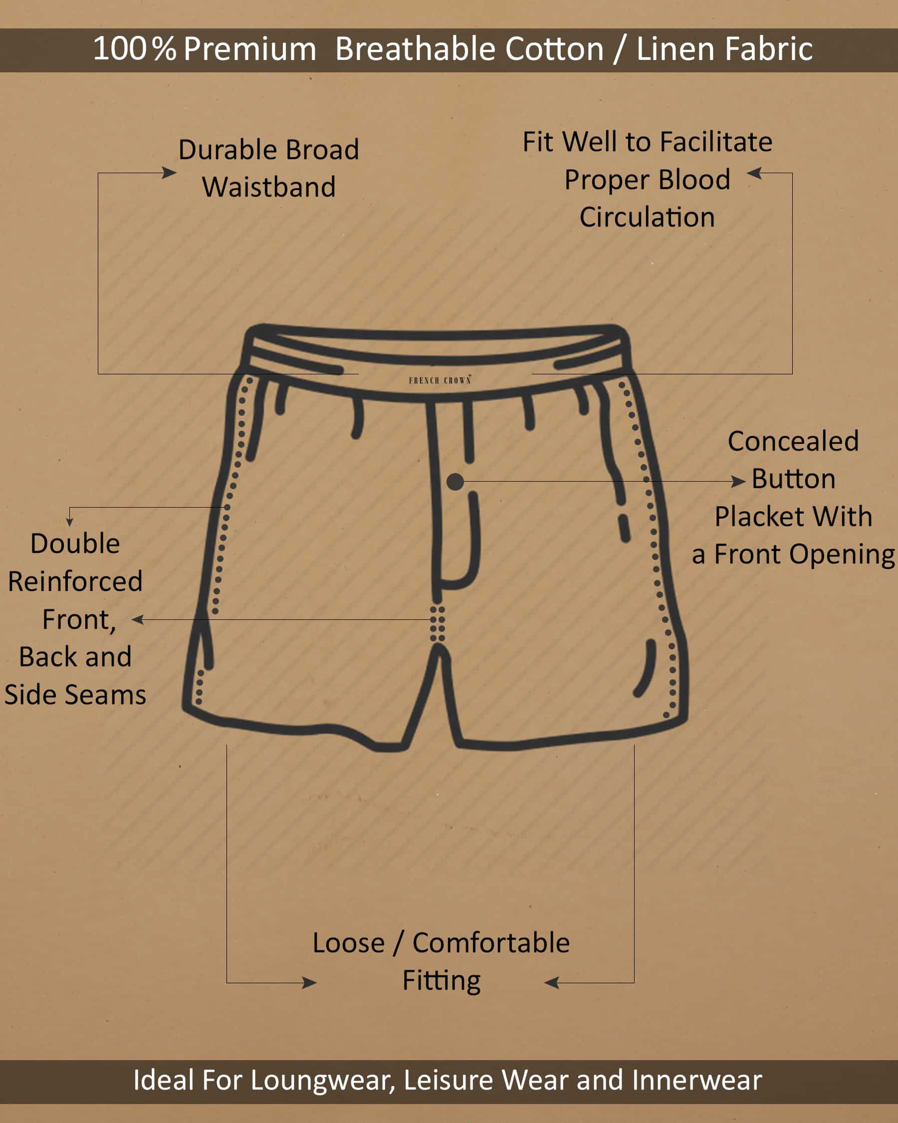 Two White Premium Luxurious Linen Boxers
