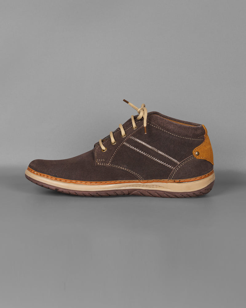 Dark Brown with Cream Lace Derby Leather Shoes FT072-6, FT072-7, FT072-8, FT072-9, FT072-10, FT072-11