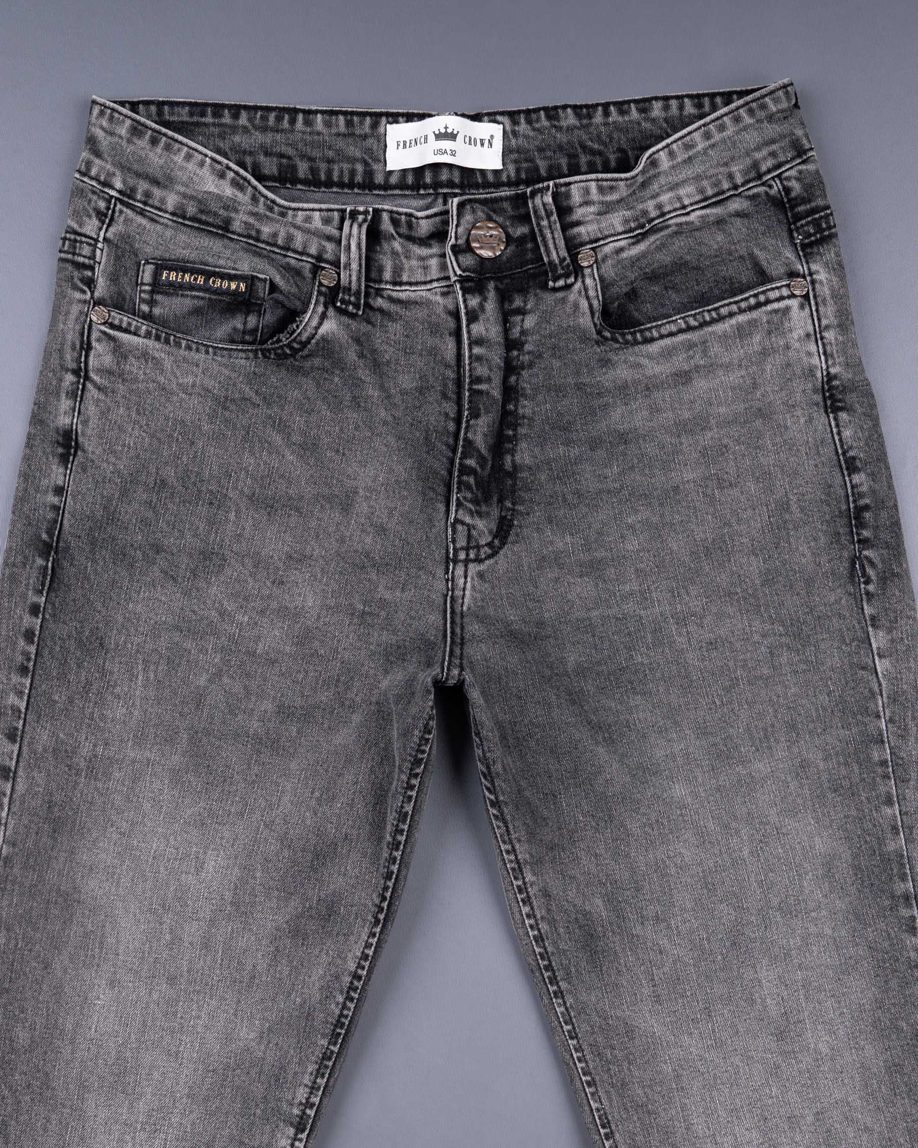 Mid Gray Acid wash Clean Look Stretchable Denim J130-32, J130-34, J130-36, J130-38, J130-40