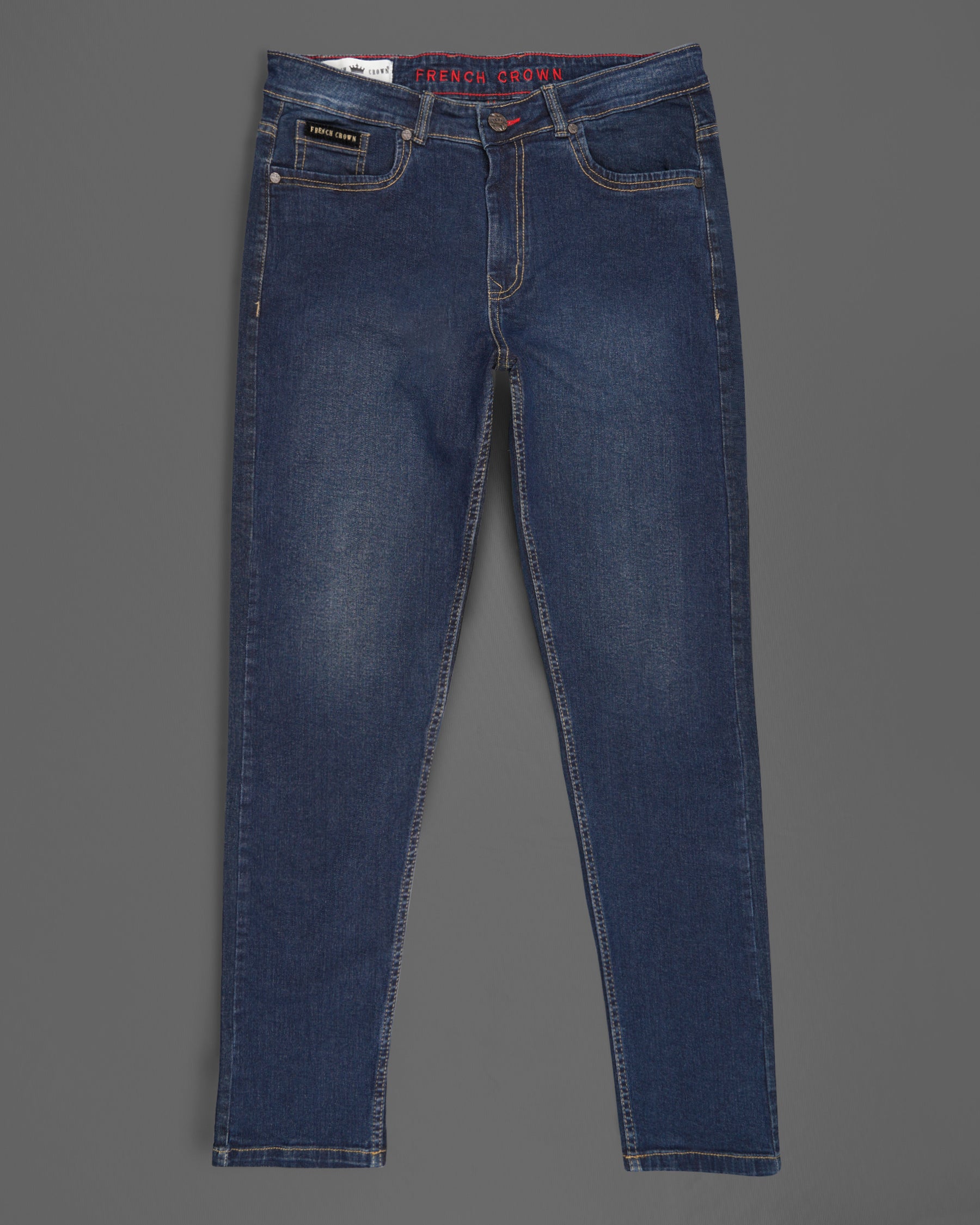 Gunmetal Blue Rinse Wash Stretchable Denim J162-32, J162-34, J162-36, J162-38, J162-40