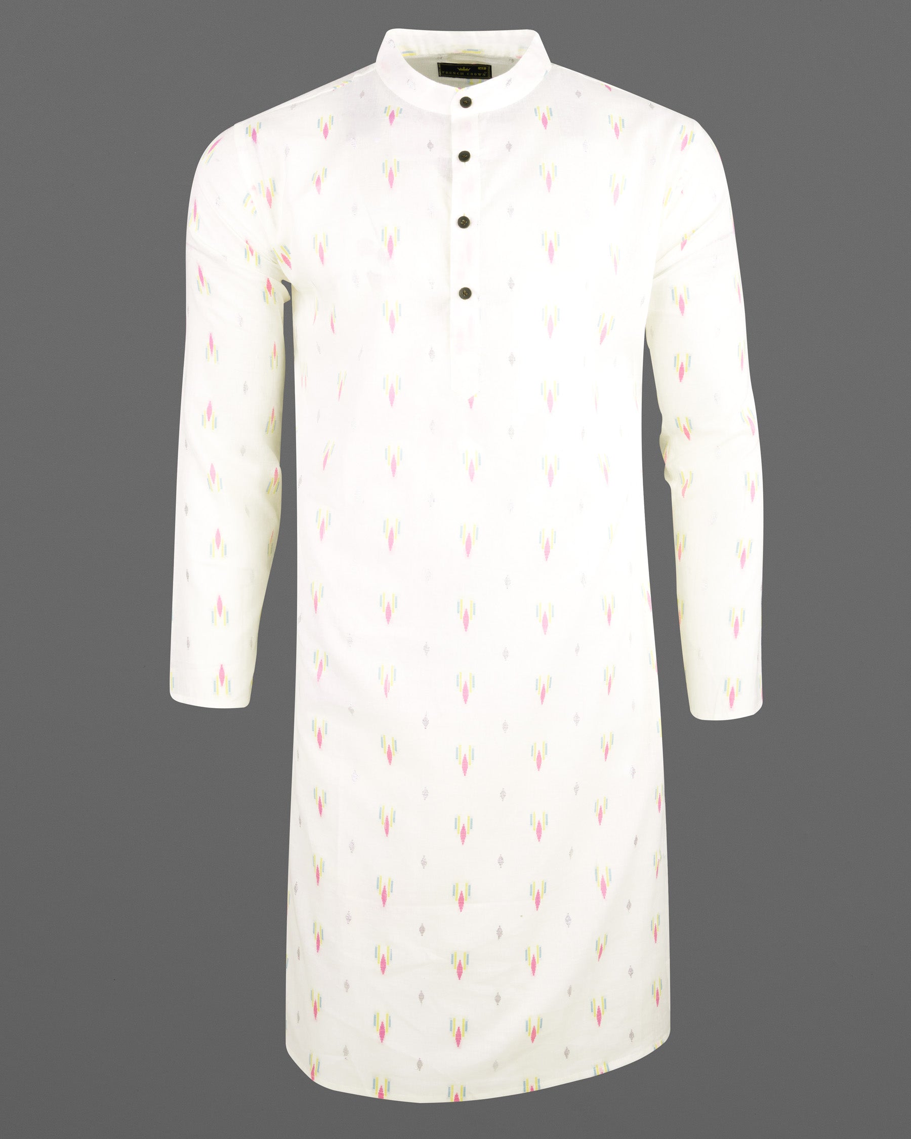 Off White colorful and silver Jacquard Textured Premium Giza Cotton Kurta KT004-39, KT004-40, KT004-42, KT004-44, KT004-46