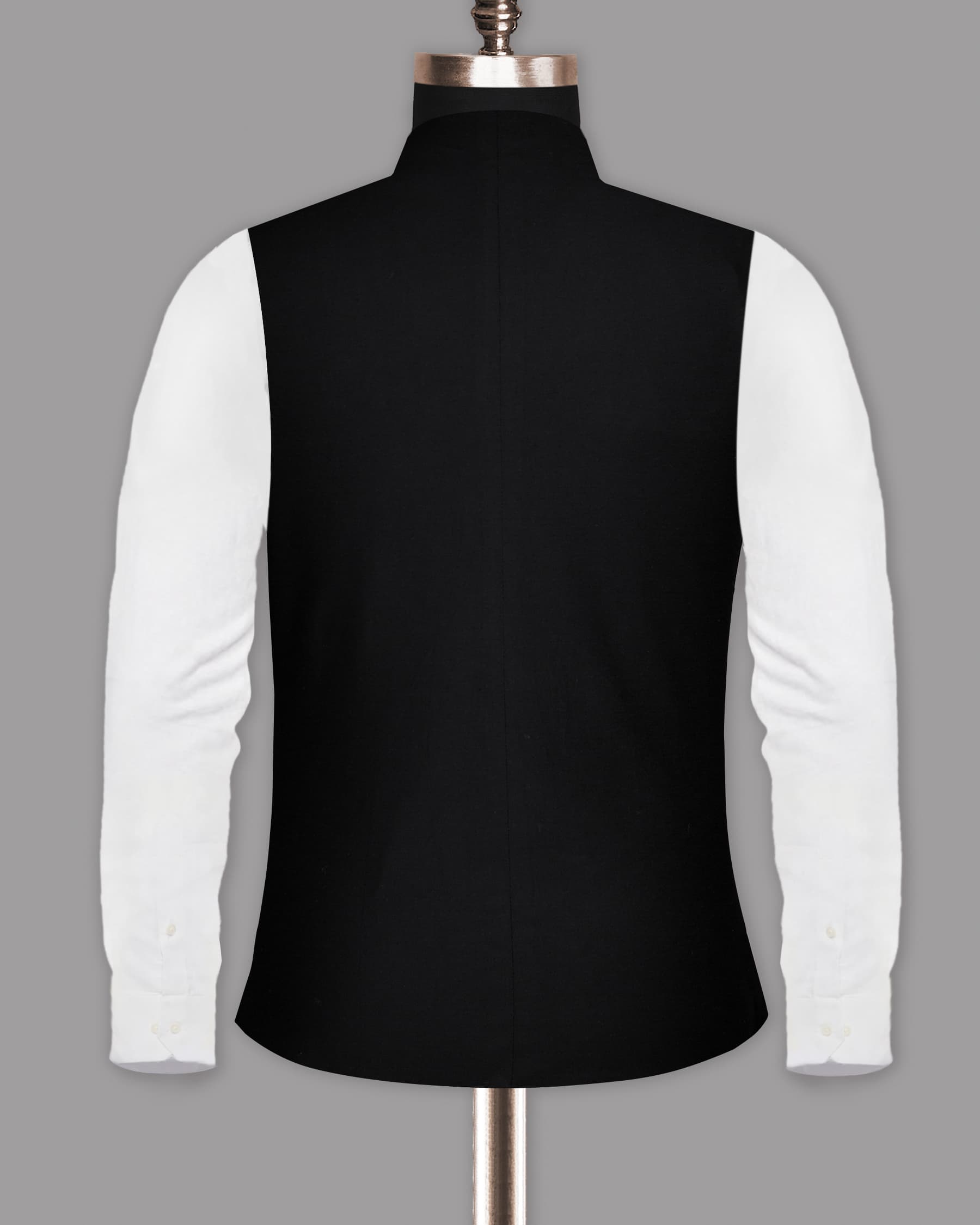 MATT BLACK PREMIUM COTTON NEHRU JACKET NJ152BG-38, NJ152BG-39, NJ152BG-40, NJ152BG-42, NJ152BG-44, NJ152BG-46, NJ152BG-48, NJ152BG-50, NJ152BG-52