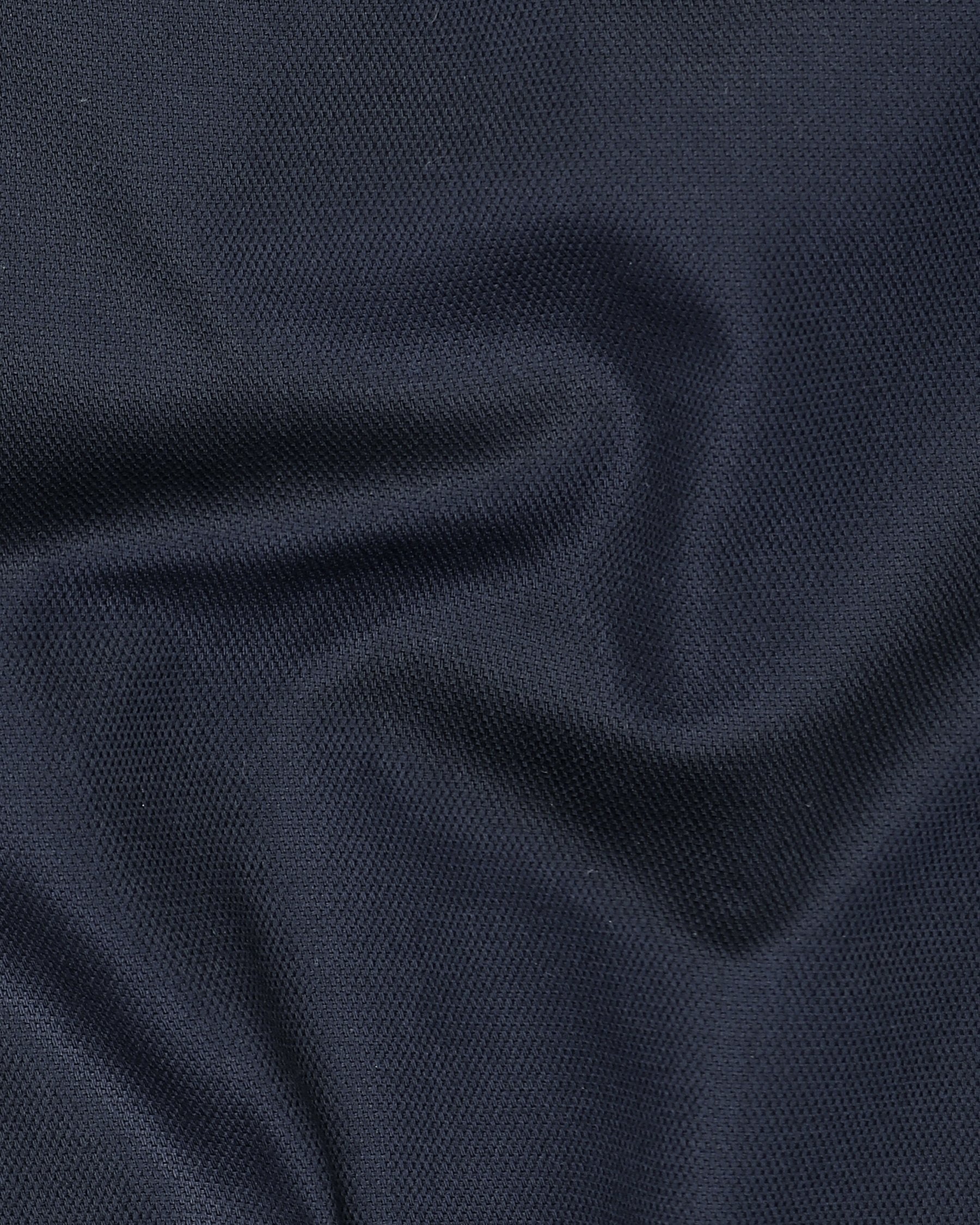 Navy Wool Blend Nehru Jacket