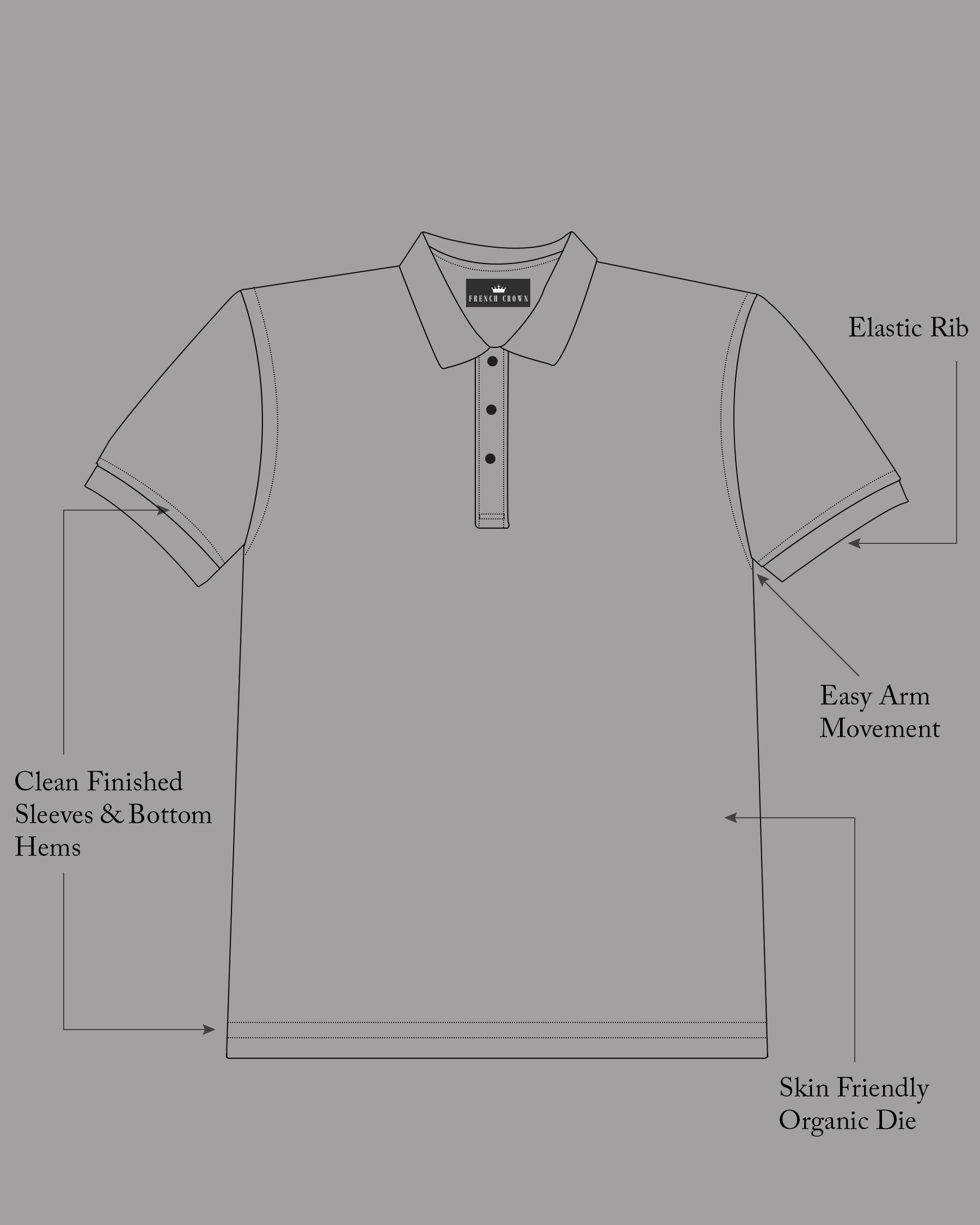Mulberry Red and Haiti Blue Super Soft Mercerised Pique Polo T Shirt