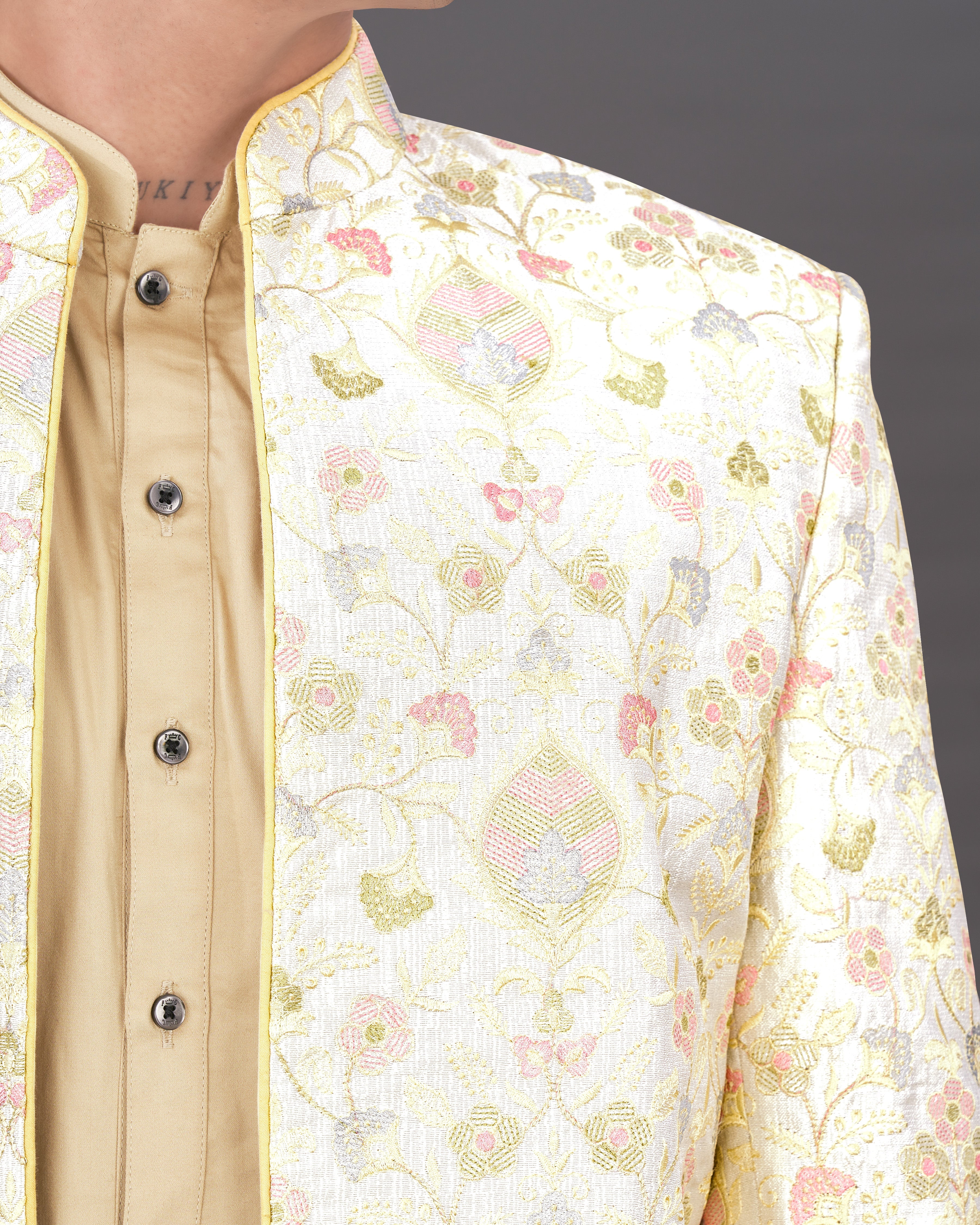 Citrine Off-White Embroidered Indo-Western with Kurta and Pants Set SHR031-SRW19-36, SHR031-SRW19-38, SHR031-SRW19-40, SHR031-SRW19-42, SHR031-SRW19-44, SHR031-SRW19-46, SHR031-SRW19-48, SHR031-SRW19-50, SHR031-SRW19-52, SHR031-SRW19-54, SHR031-SRW19-56, SHR031-SRW19-58, SHR031-SRW19-60