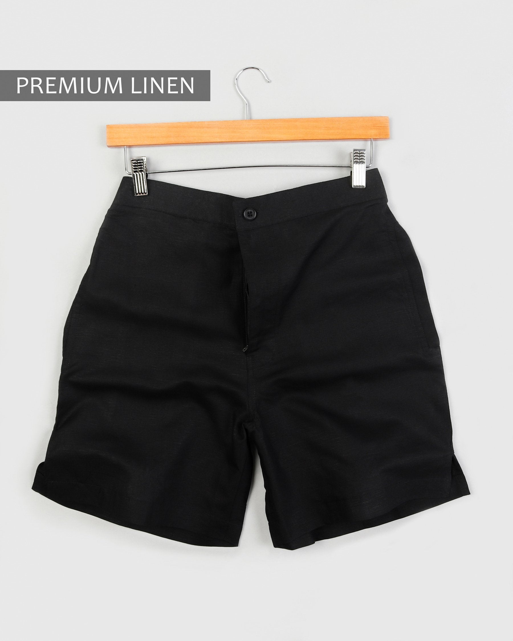Bright White Premium Cotton and Jade Black Linen Shorts SR01-28, SR01-30, SR01-32, SR01-34, SR01-36, SR01-38, SR01-40, SR01-42, SR01-44