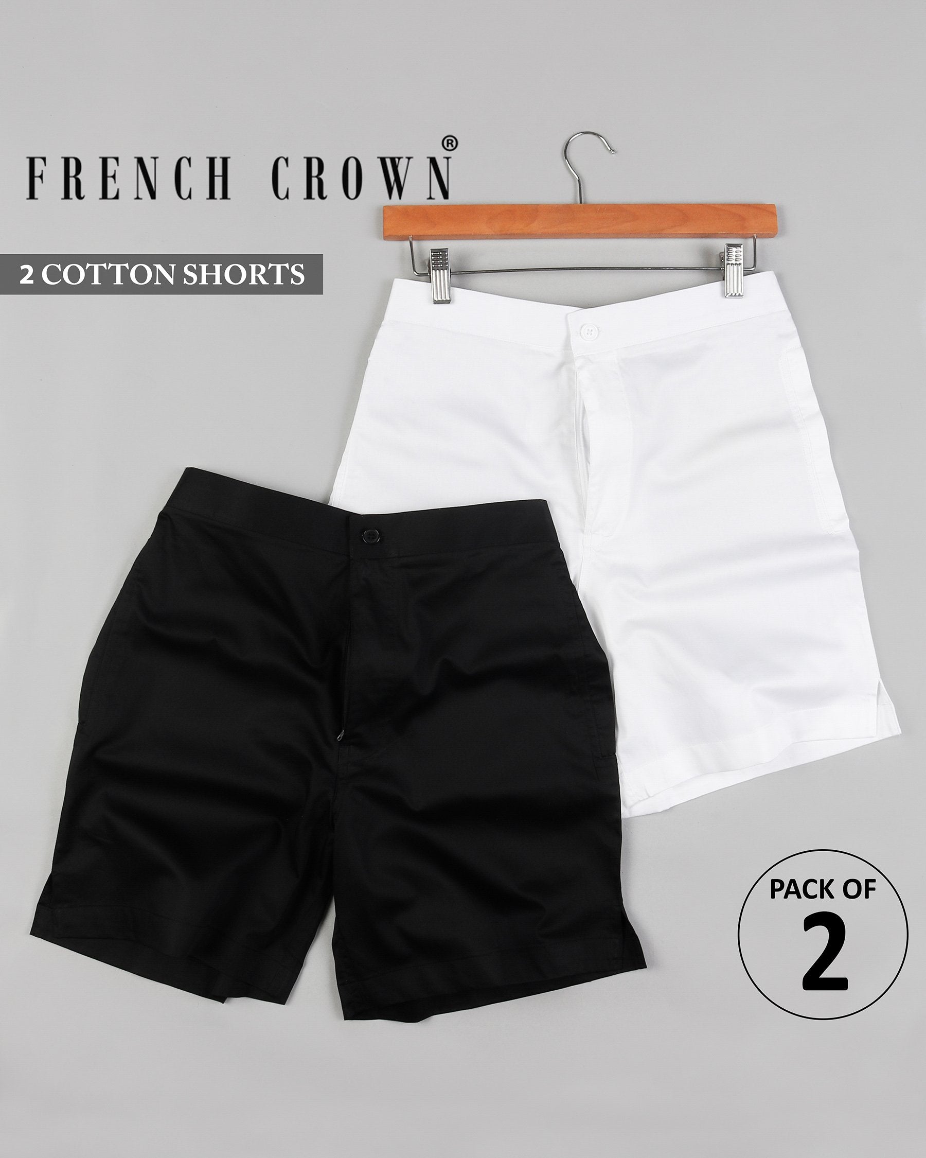 Bright White and Jade Black Premium Cotton Shorts SR004-28, SR004-34, SR004-30, SR004-40, SR004-44, SR004-38, SR004-32, SR004-36, SR004-42