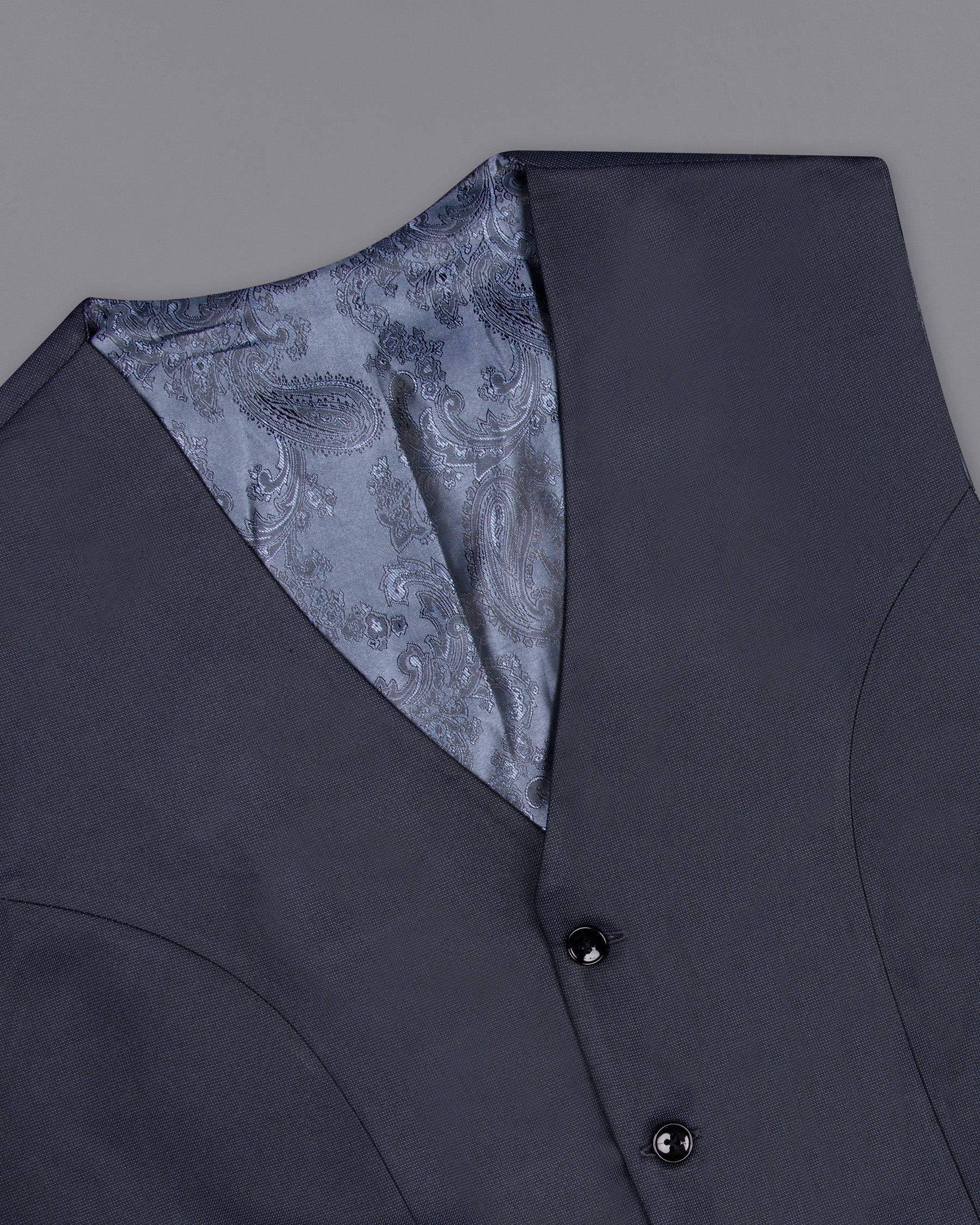 Tangaroa Blue Wool Rich Tuxedo Suit