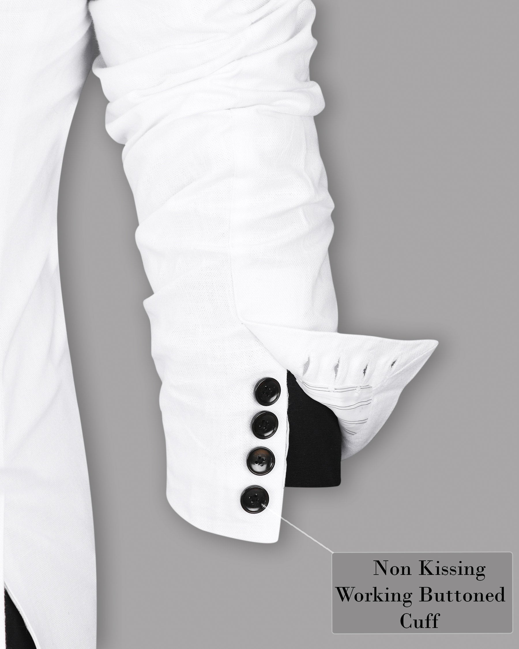 Snow White Luxurious Linen Sports Suit