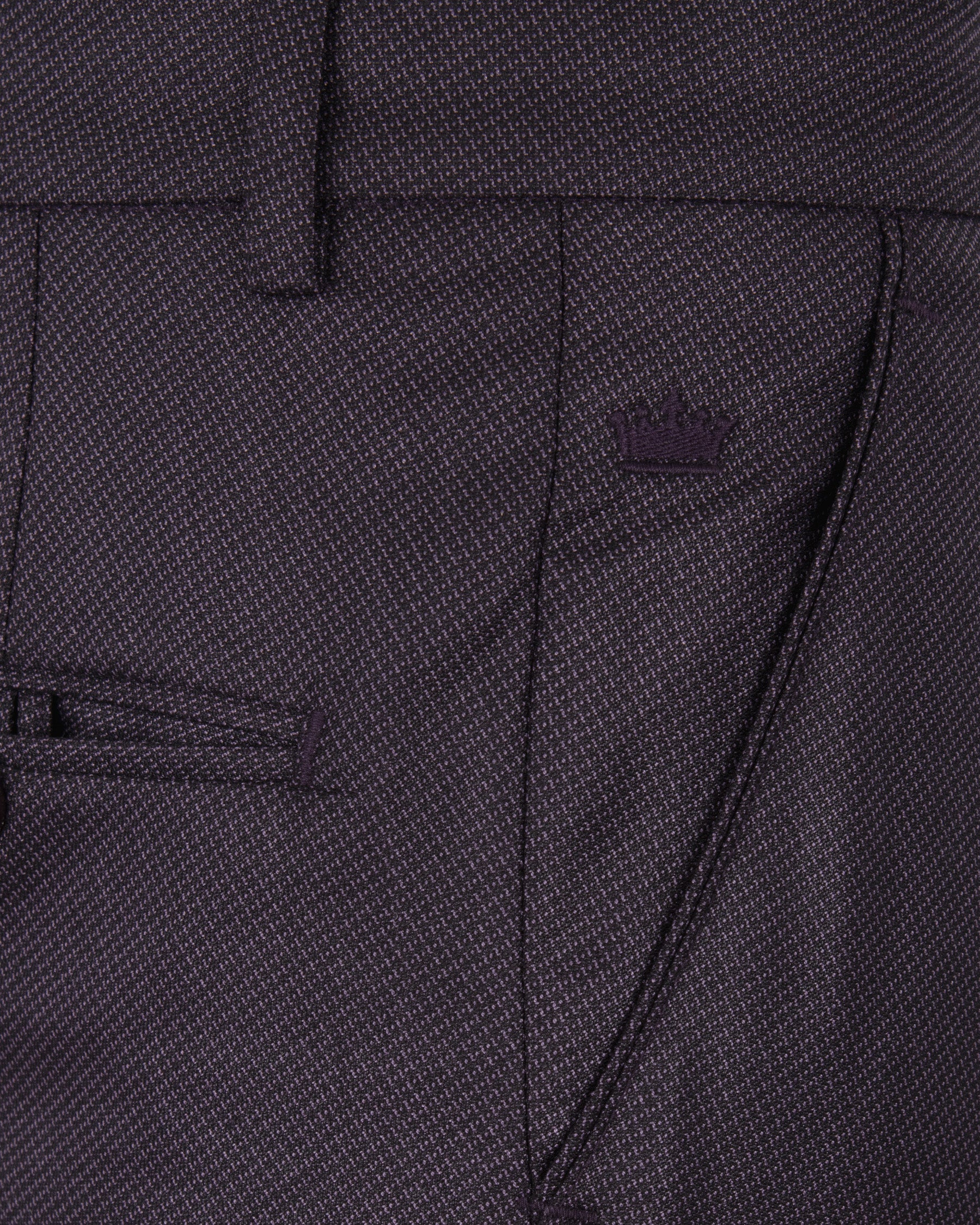 Martinique Violet Subtle Checked Woolrich Tuxedo Suit ST1274-BKL-36, ST1274-BKL-38, ST1274-BKL-40, ST1274-BKL-44, ST1274-BKL-48, ST1274-BKL-50, ST1274-BKL-54, ST1274-BKL-58, ST1274-BKL-56, ST1274-BKL-60, ST1274-BKL-42, ST1274-BKL-46, ST1274-BKL-52