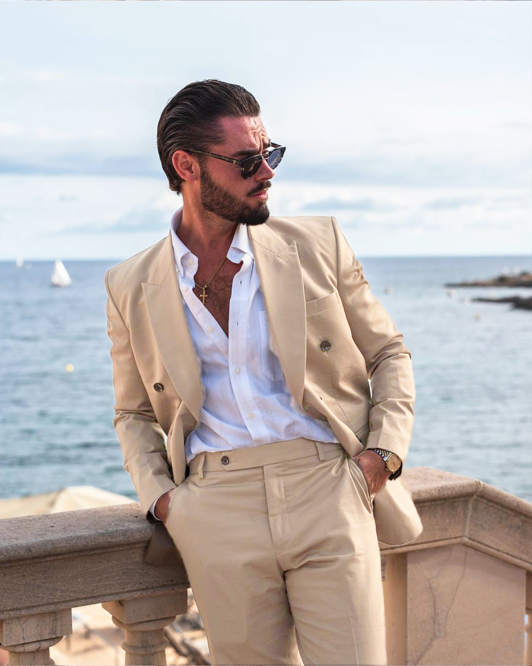 Coral Reef Double Breasted Wool Rich Suit