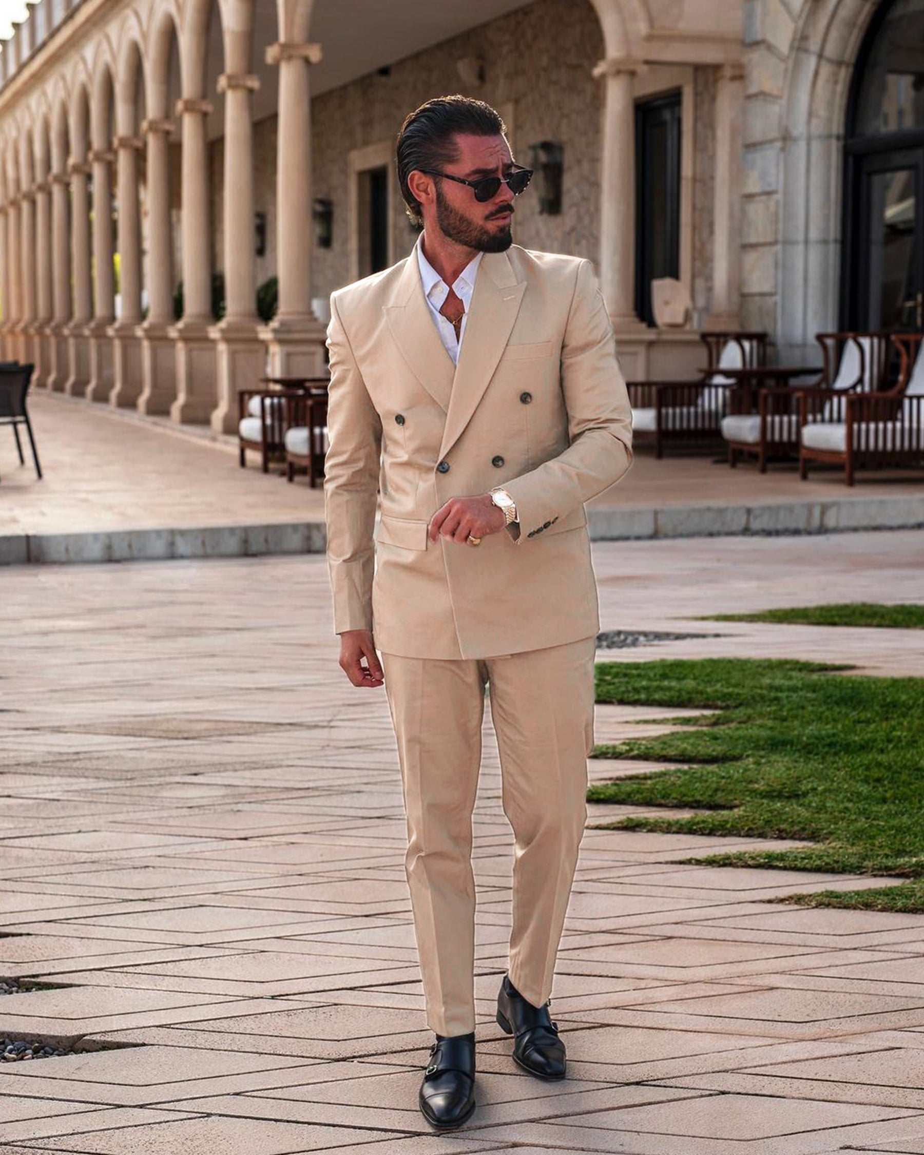 Coral Reef Double Breasted Wool Rich Suit