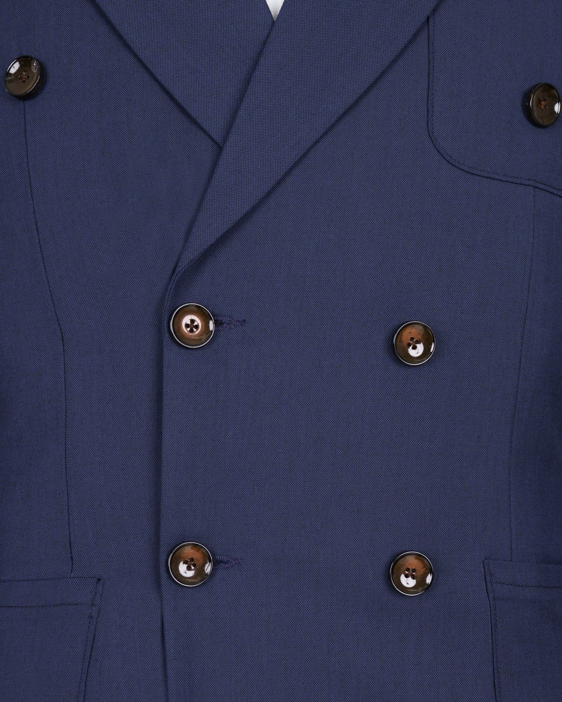 Biscay Blue Double Breasted Woolrich Sports Suit