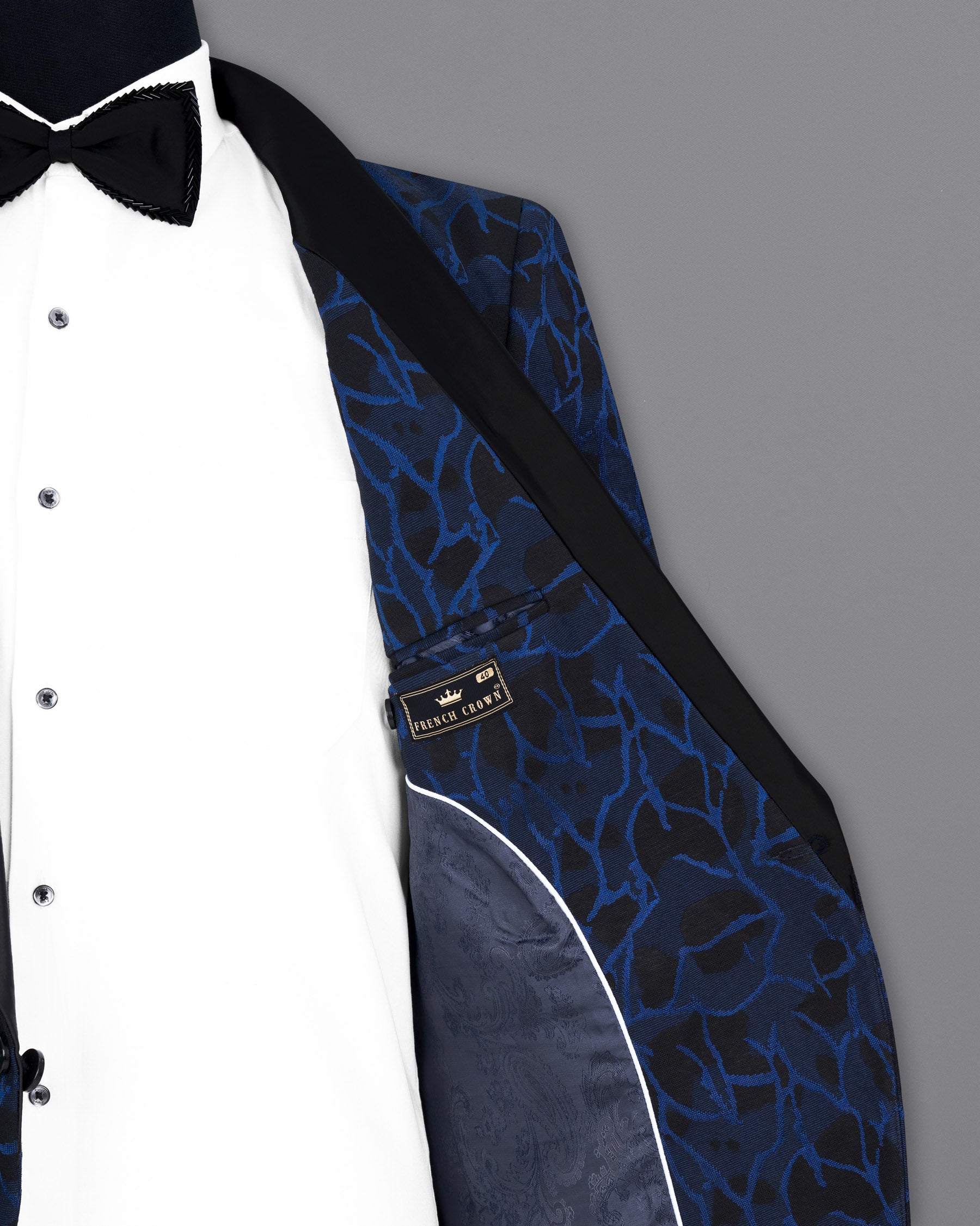Downriver Blue with Thunder Black Tuxedo Designer Suit ST1798-BKL-36, ST1798-BKL-38, ST1798-BKL-40, ST1798-BKL-42, ST1798-BKL-44, ST1798-BKL-46, ST1798-BKL-48, ST1798-BKL-50, ST1798-BKL-52, ST1798-BKL-54, ST1798-BKL-56, ST1798-BKL-58, ST1798-BKL-60