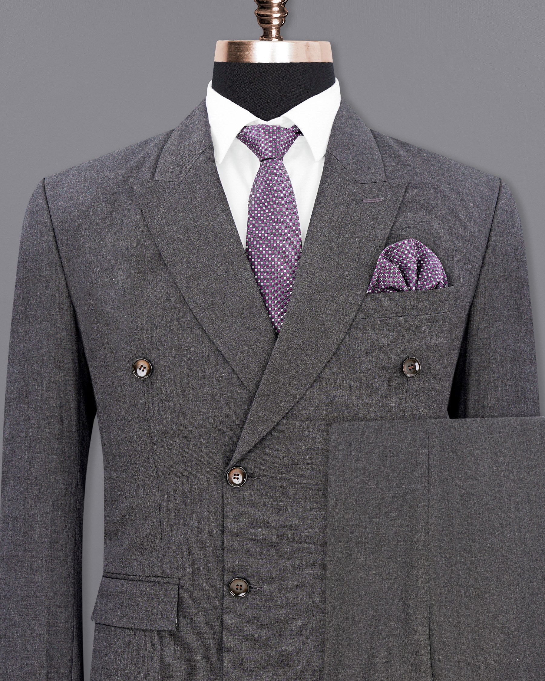 lridium grey Double Breasted Suit