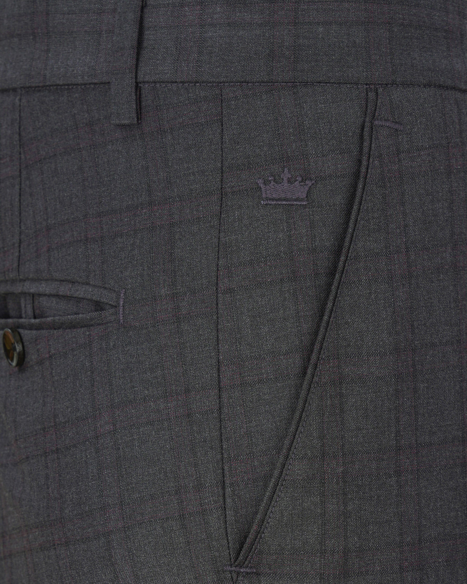 Gravel Gray Plaid Double Breasted Suit