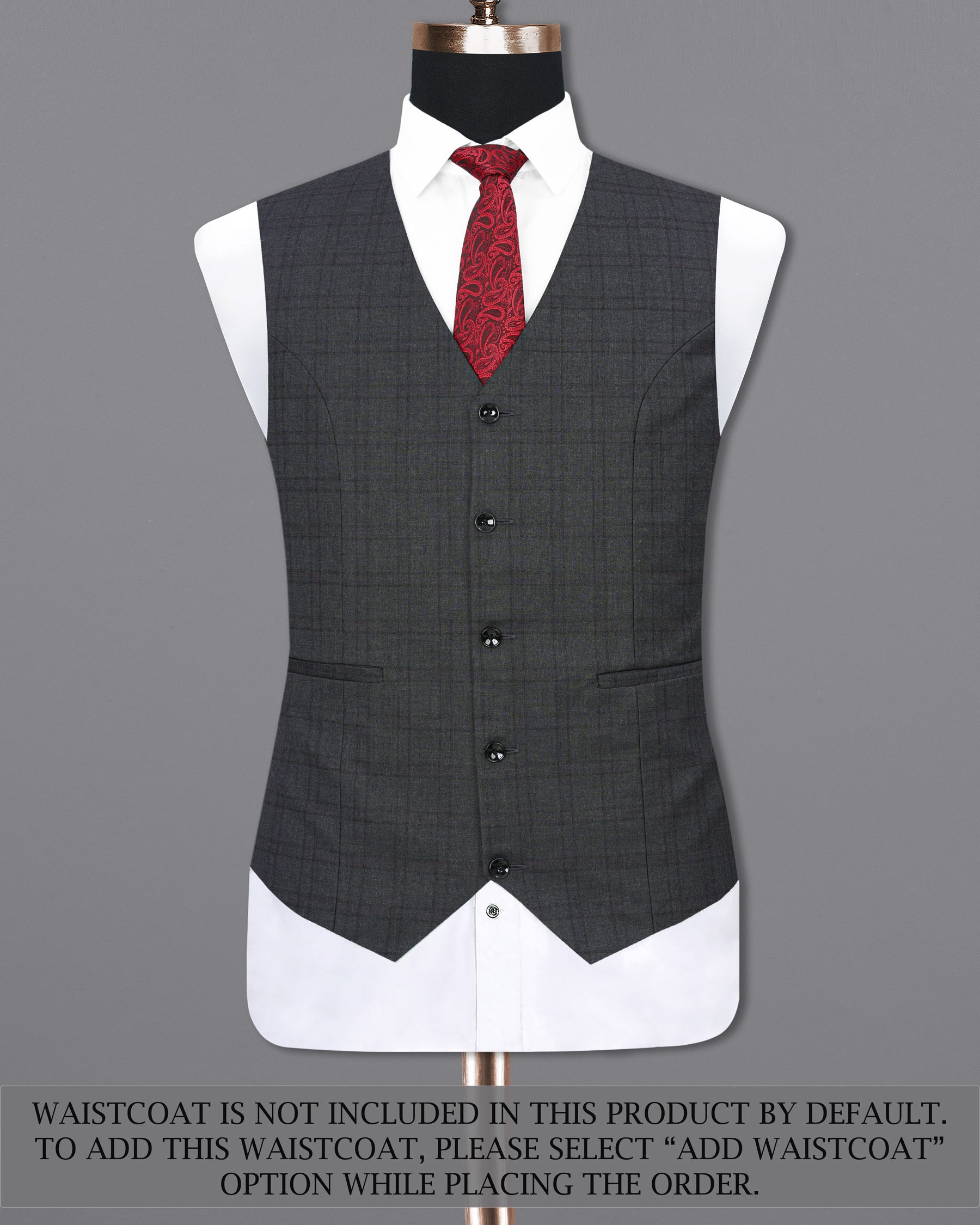 Gravel Gray Plaid Double Breasted Suit