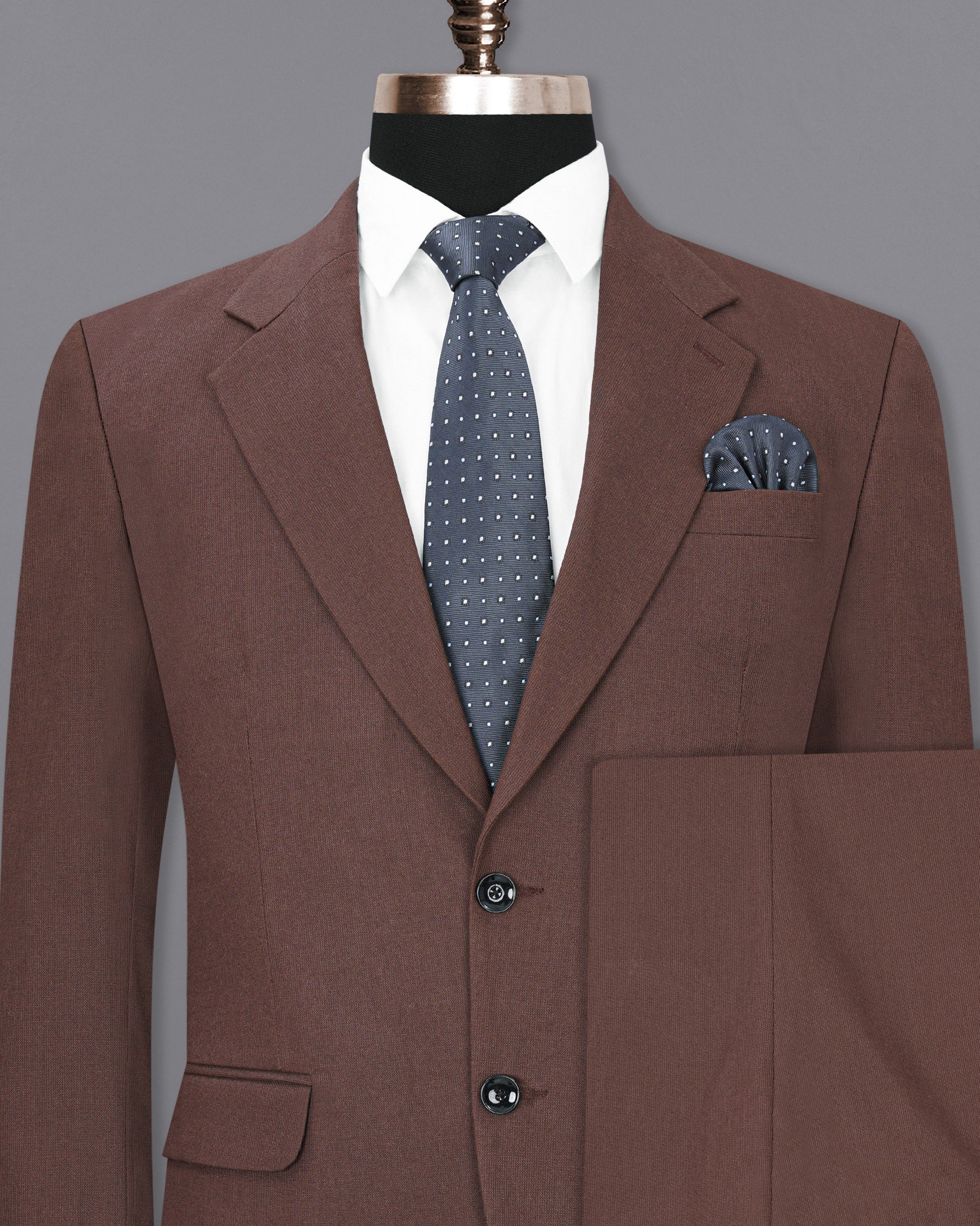 Russett Brown Single Breasted Suit