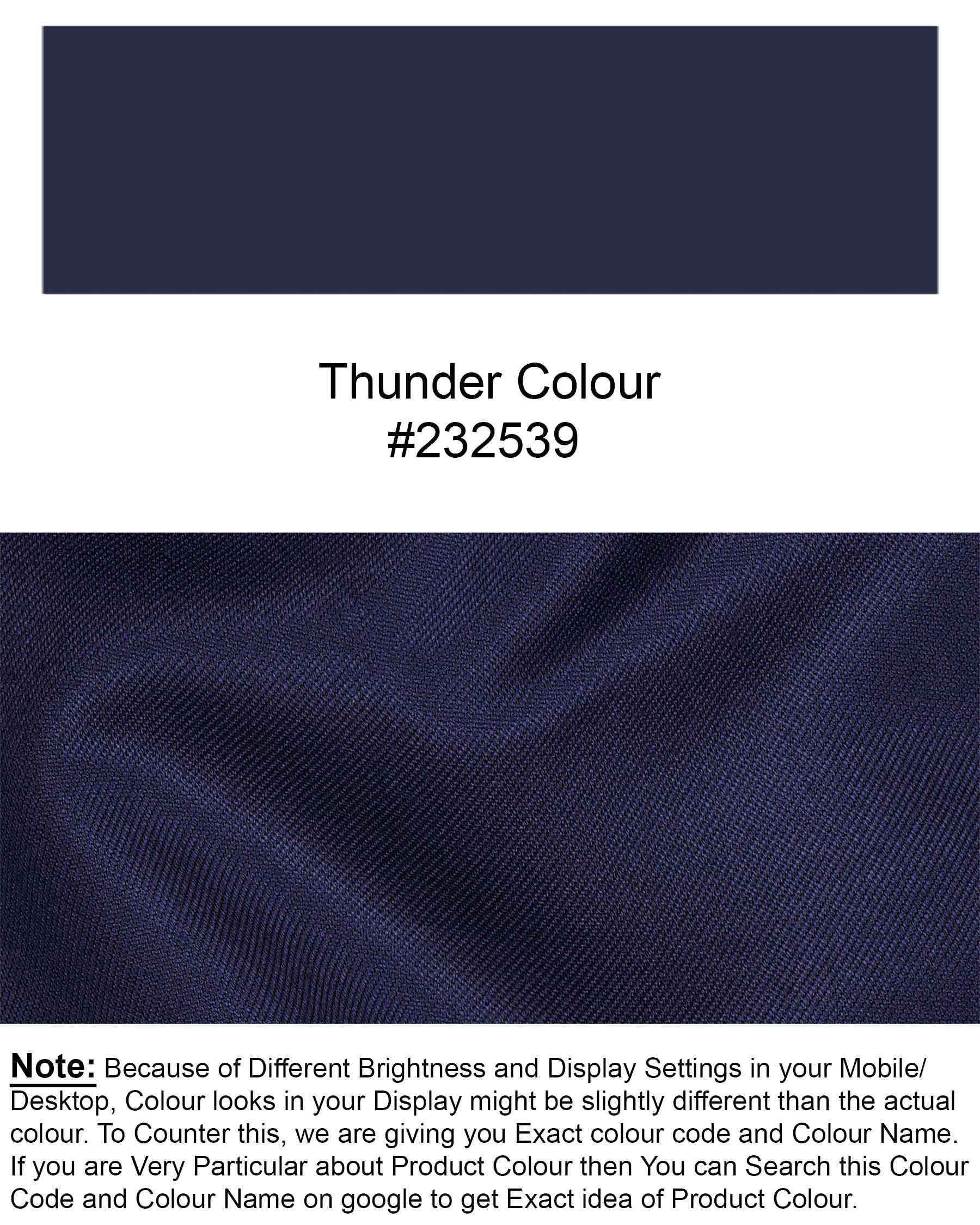 Thunder Blue Double Breasted Sports Suit