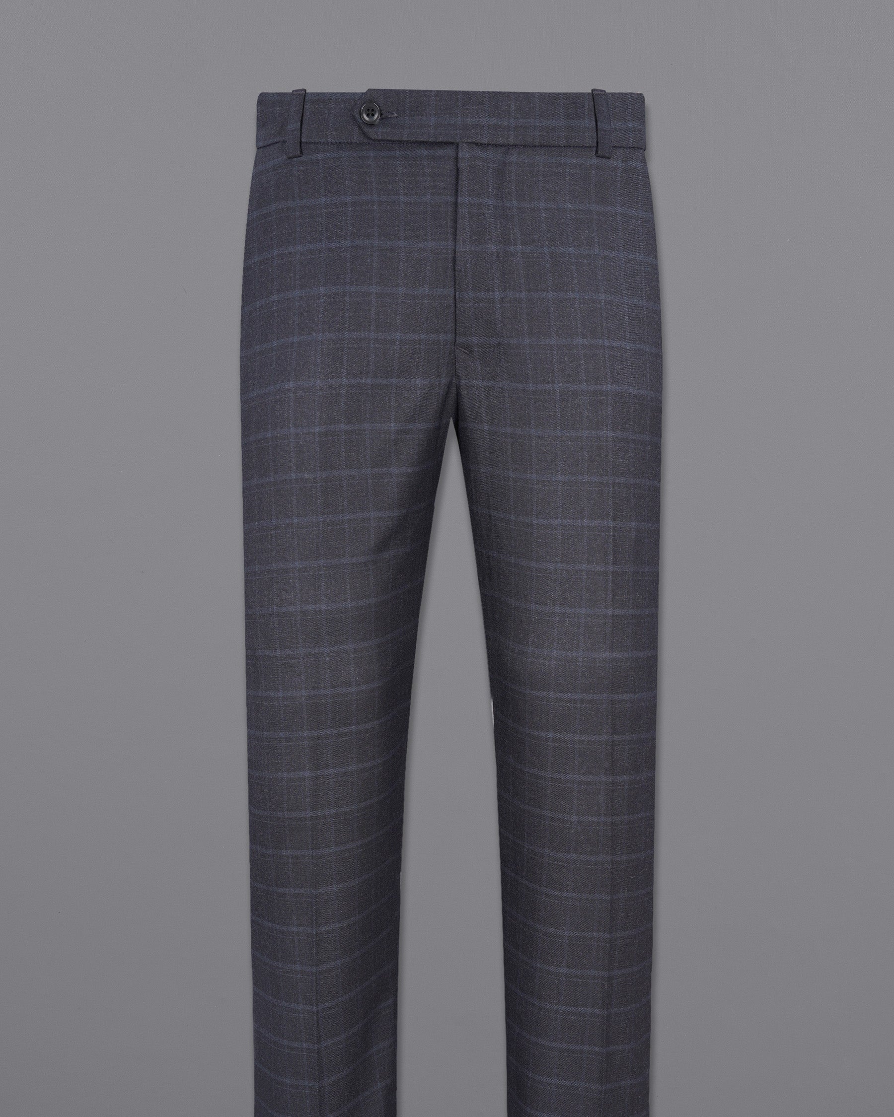 Thunder Gray Plaid Double-Breasted Suit