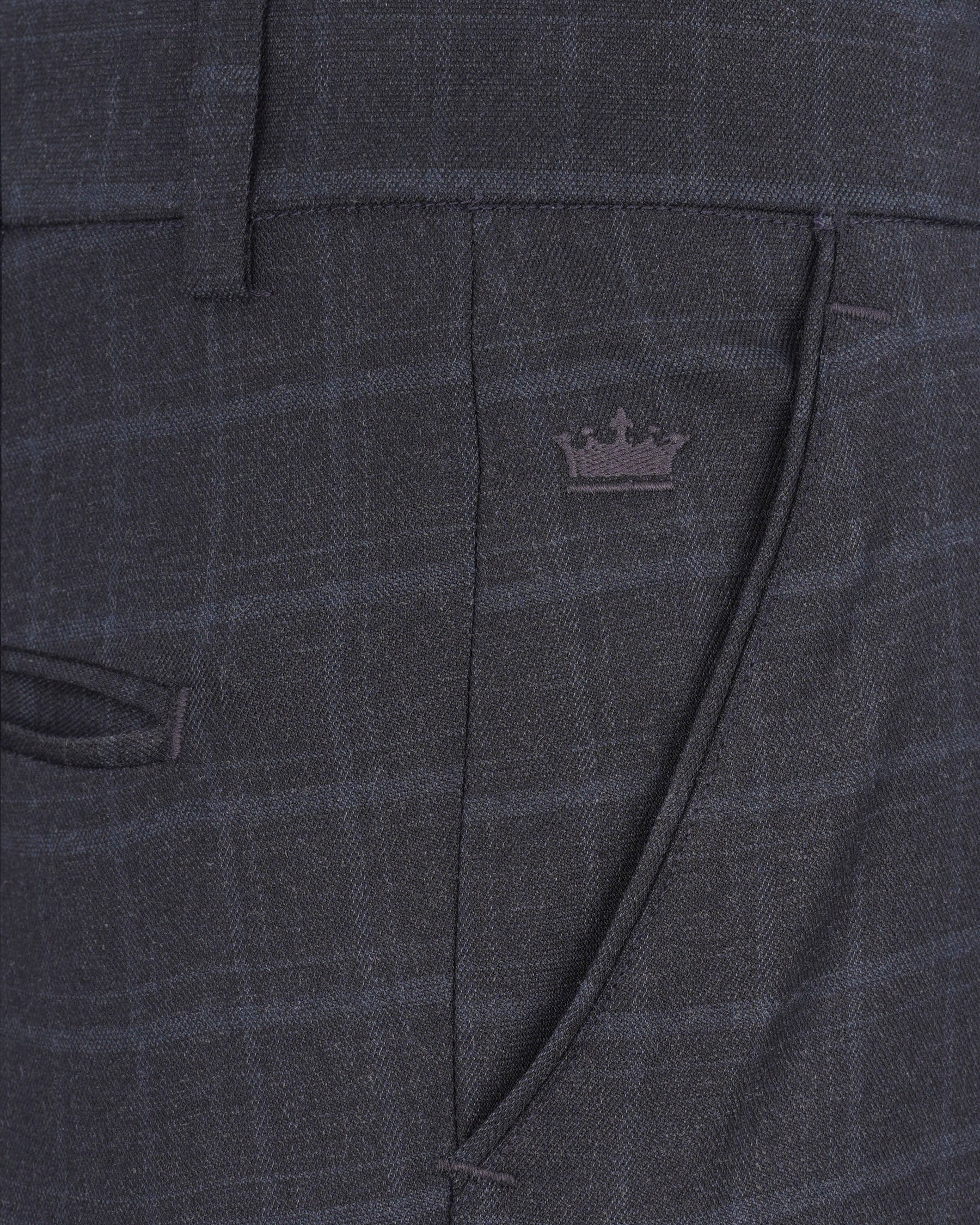 Thunder Gray Plaid Double-Breasted Suit