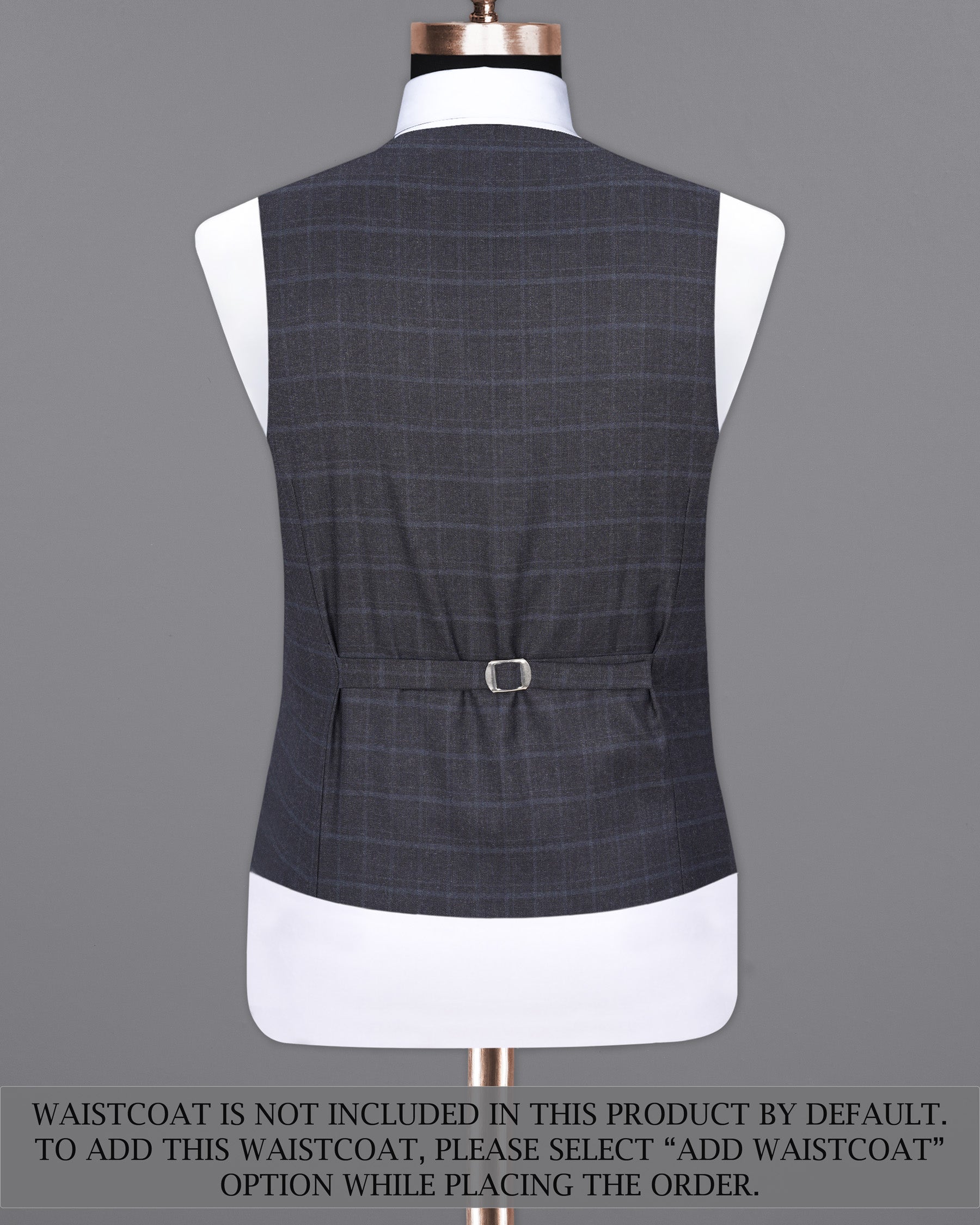 Thunder Gray Plaid Double-Breasted Suit