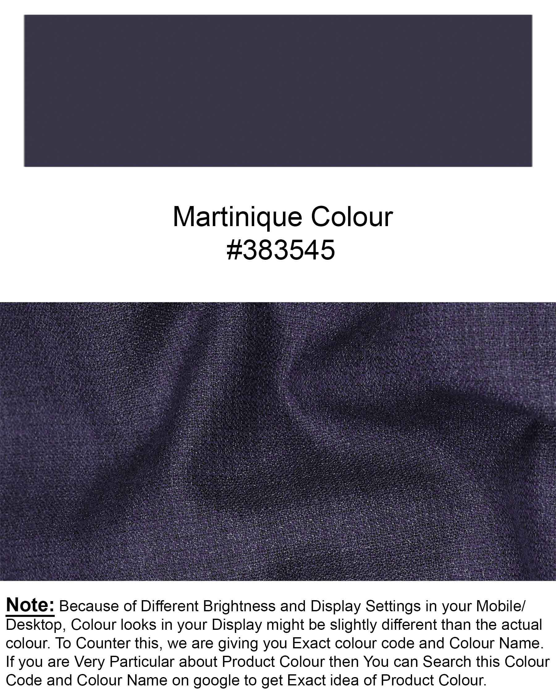 Martinique Blue Subtle Checkered Single Breasted Suit