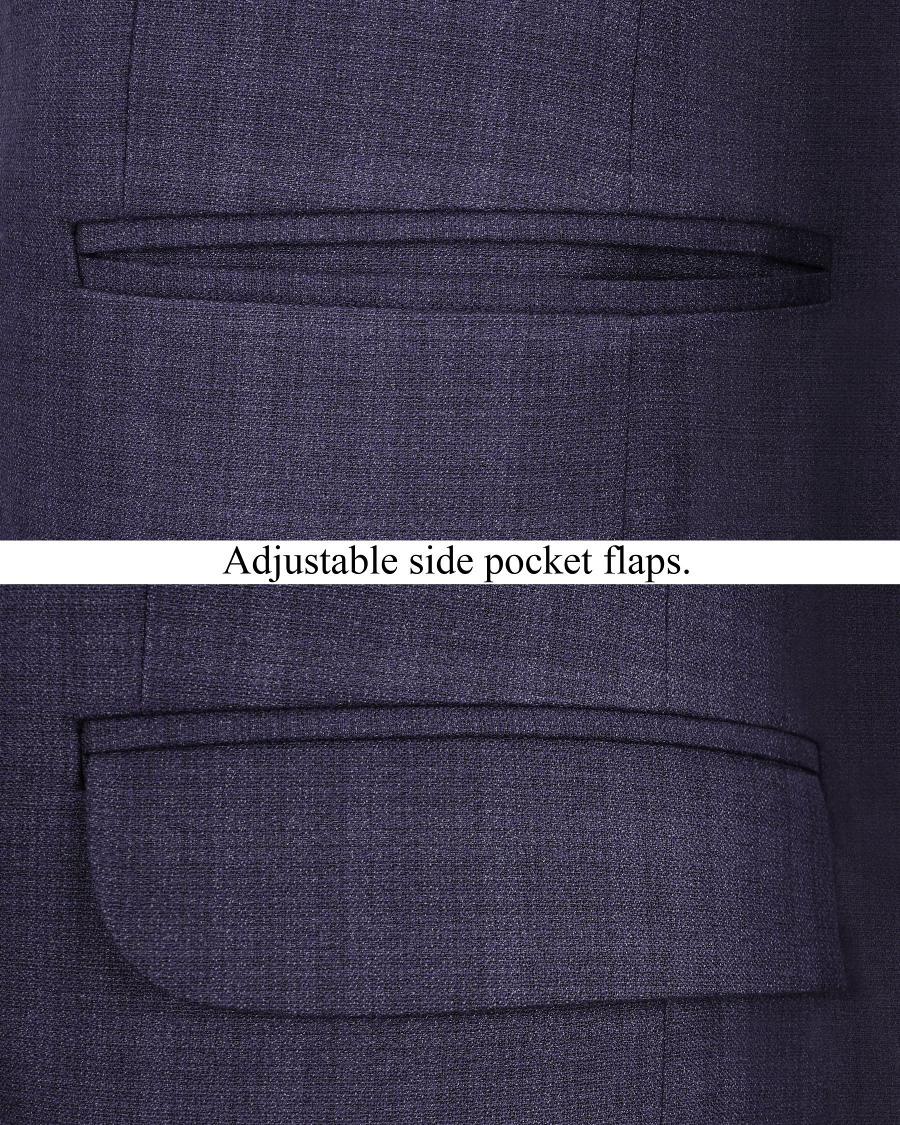 Martinique Blue Subtle Checkered Single Breasted Suit