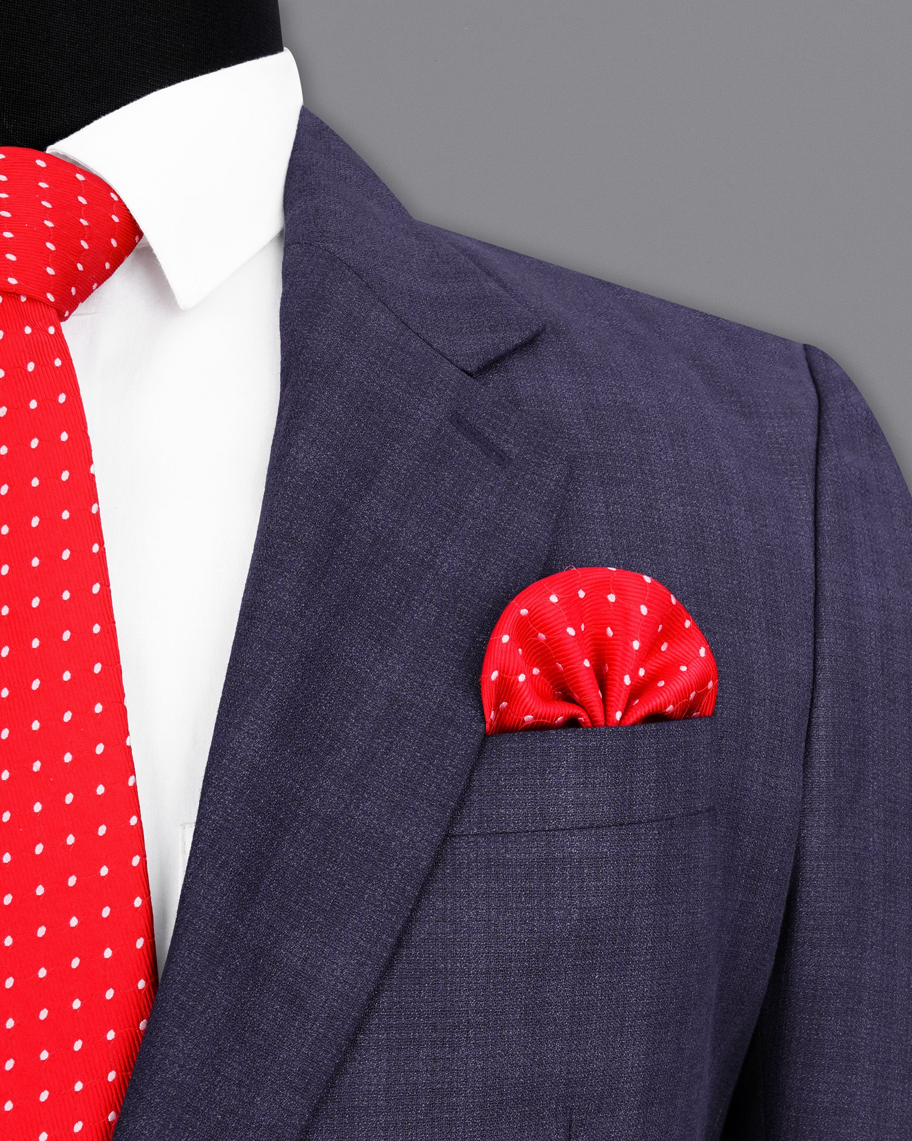 Martinique Blue Subtle Checkered Single Breasted Suit