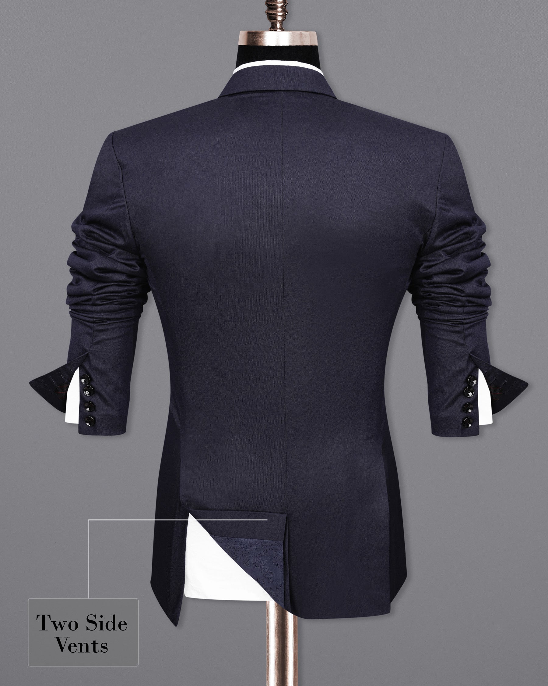 Gunmetal Blue Single Breasted Suit