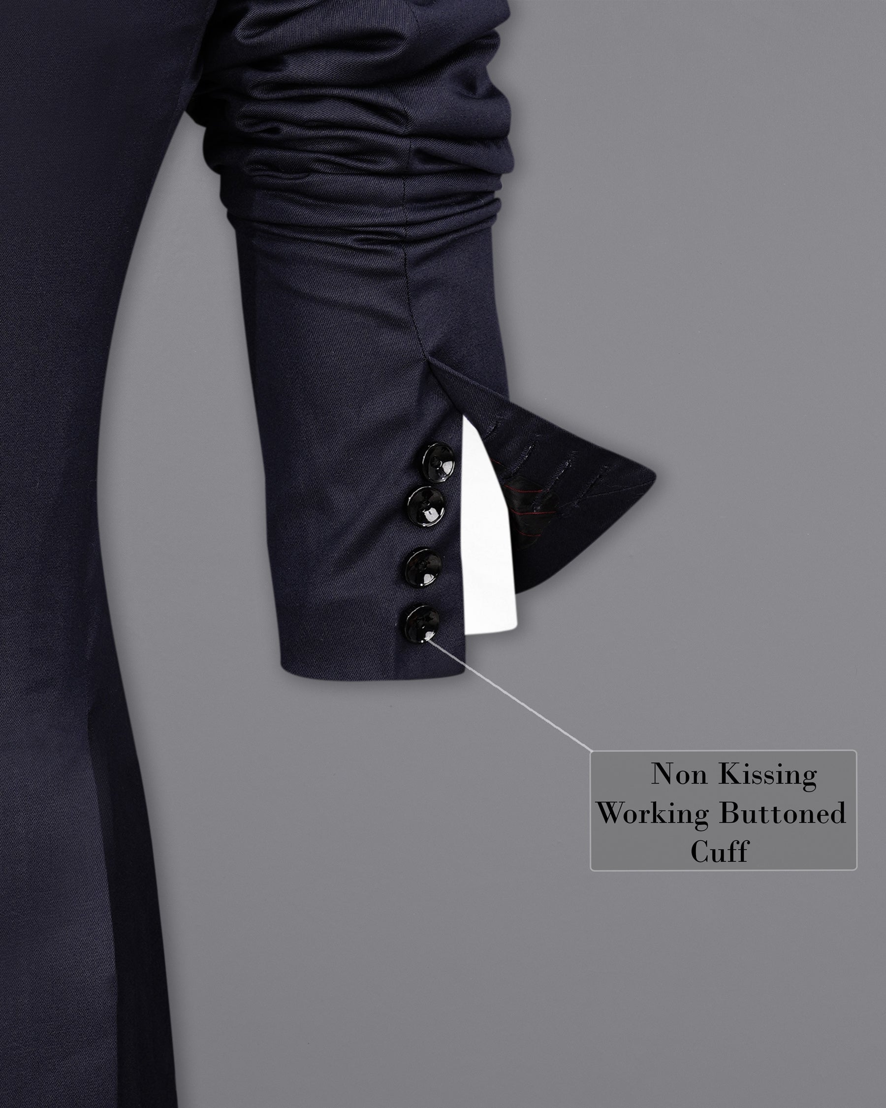 Gunmetal Blue Single Breasted Suit