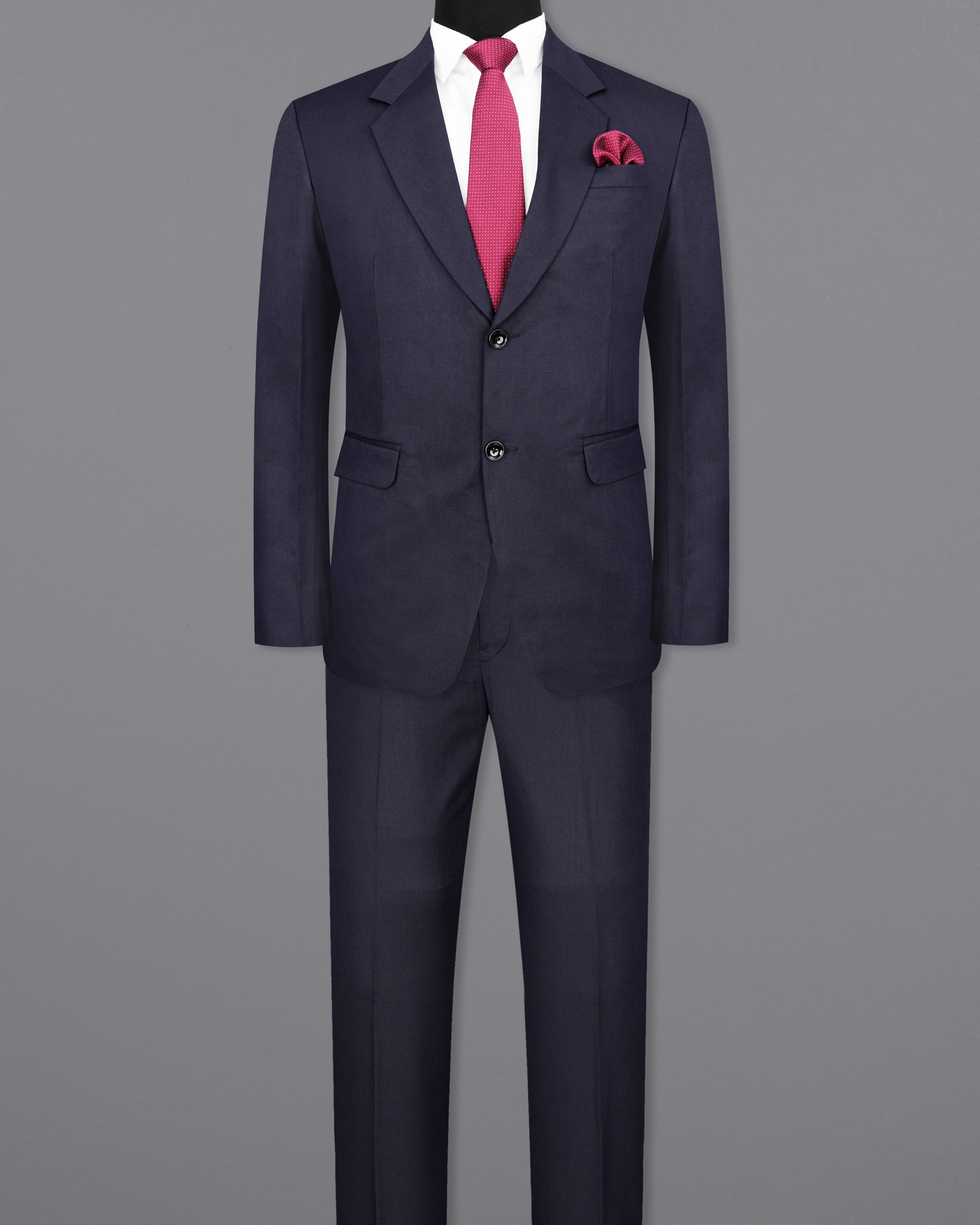 Gunmetal Blue Single Breasted Suit