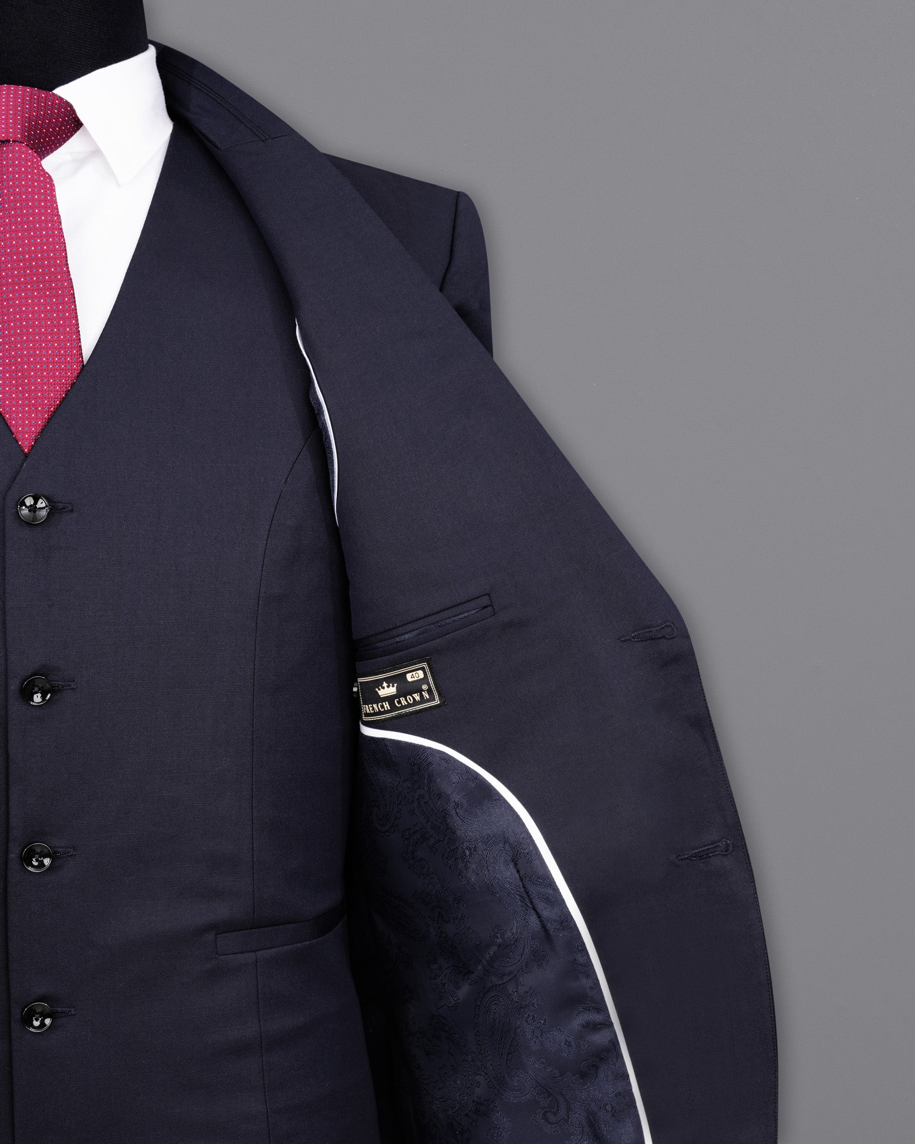 Gunmetal Blue Single Breasted Suit