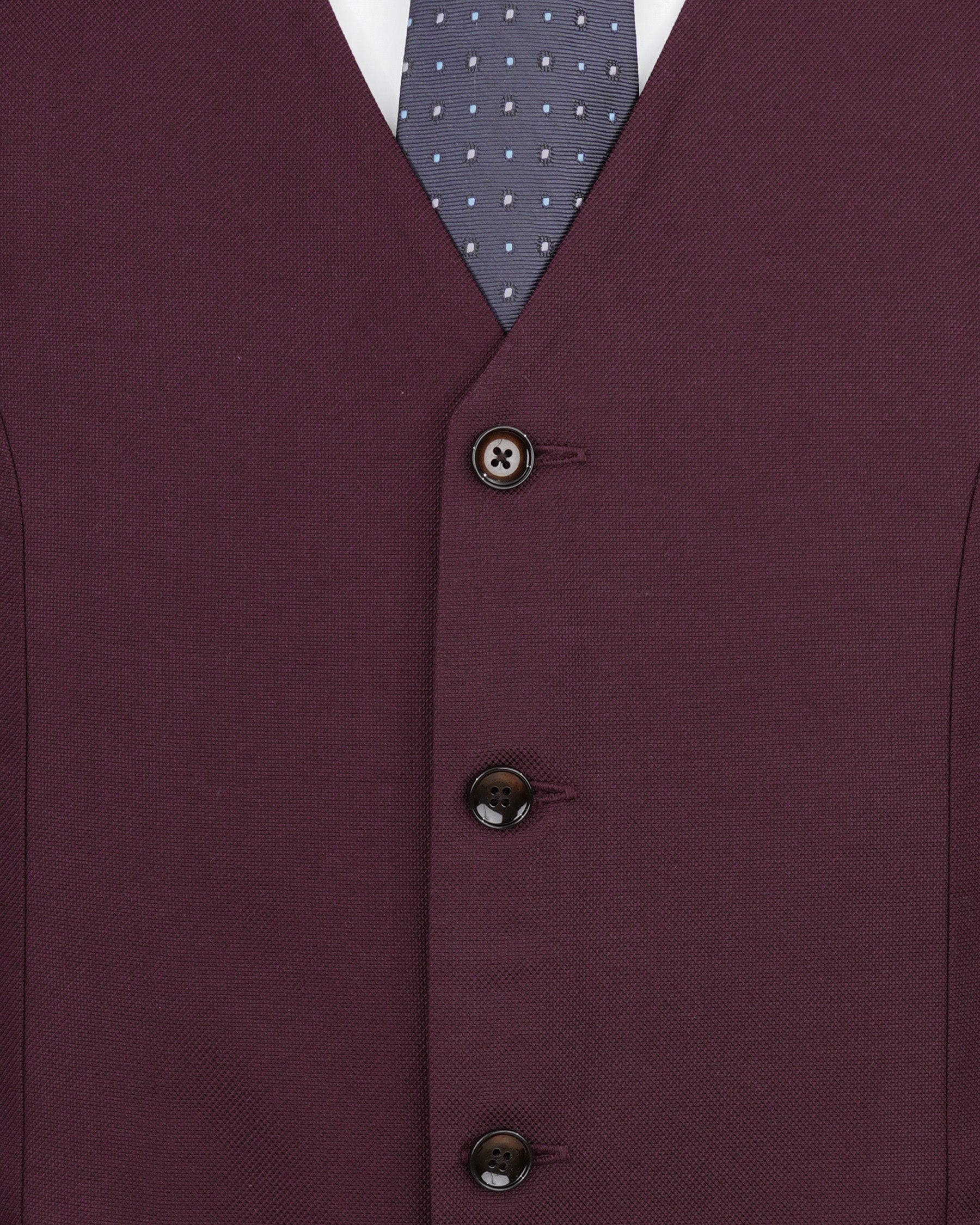 Cocoa Bean Maroon Double Breasted Suit