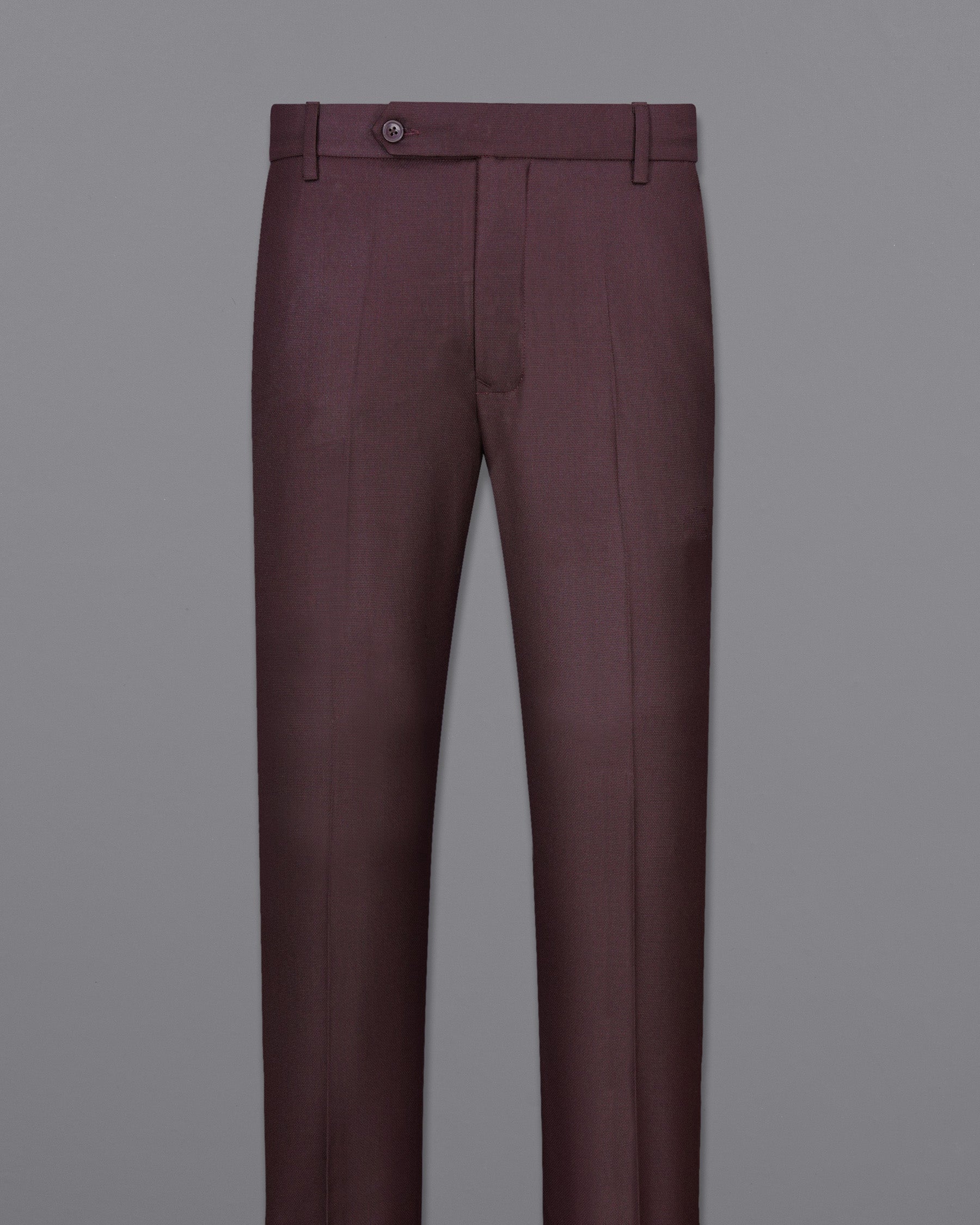 Taupe Maroon Single Breasted Suit