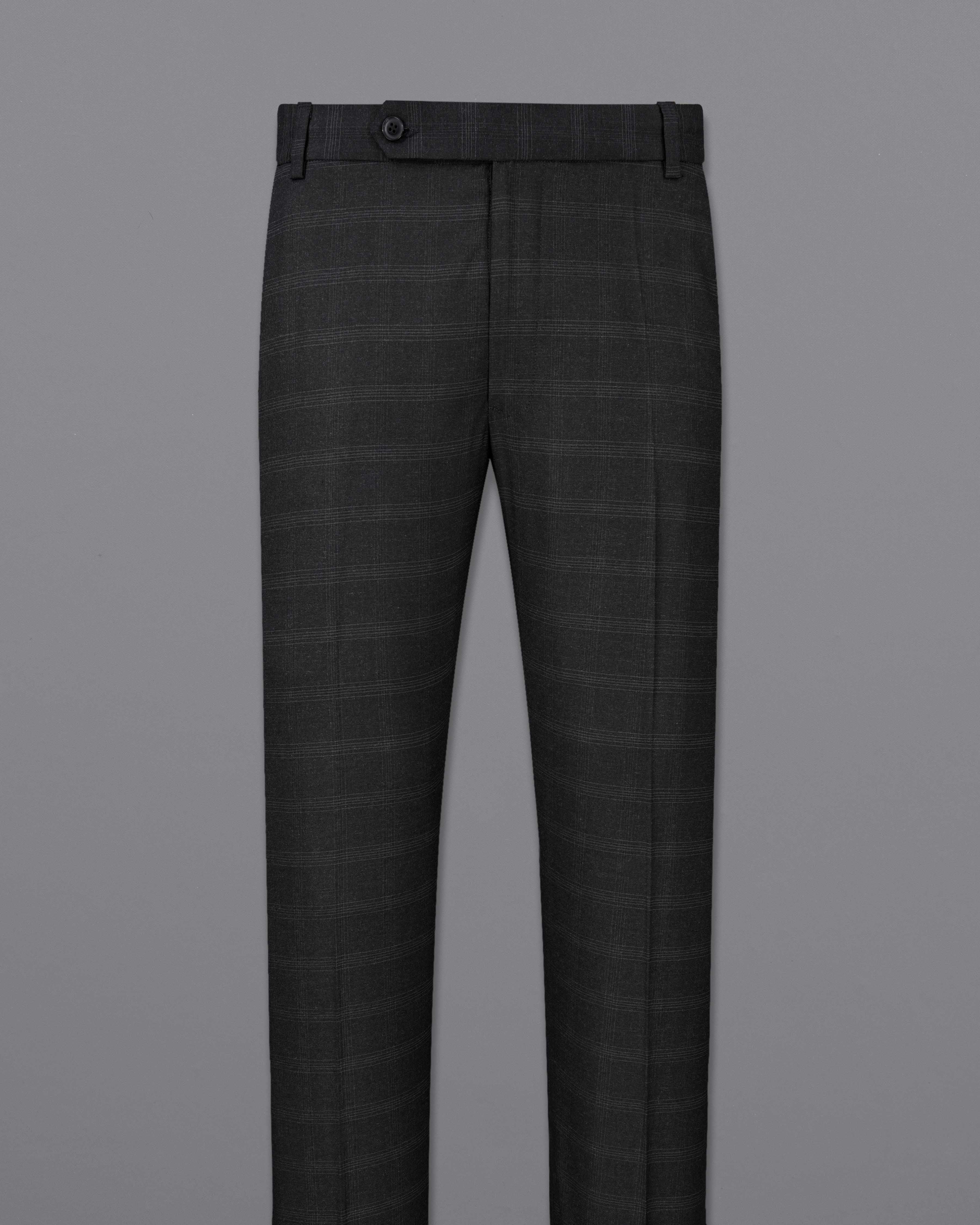 Thunder Black Plaid Single Breasted Suit