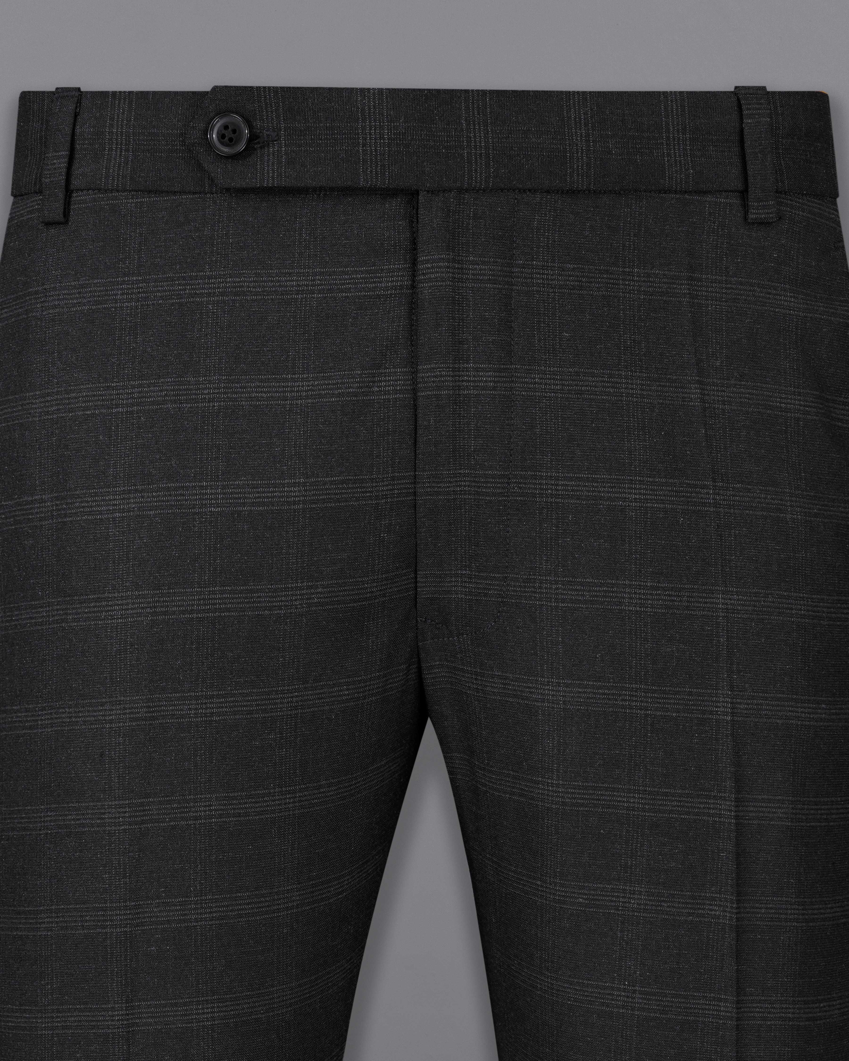 Thunder Black Plaid Single Breasted Suit