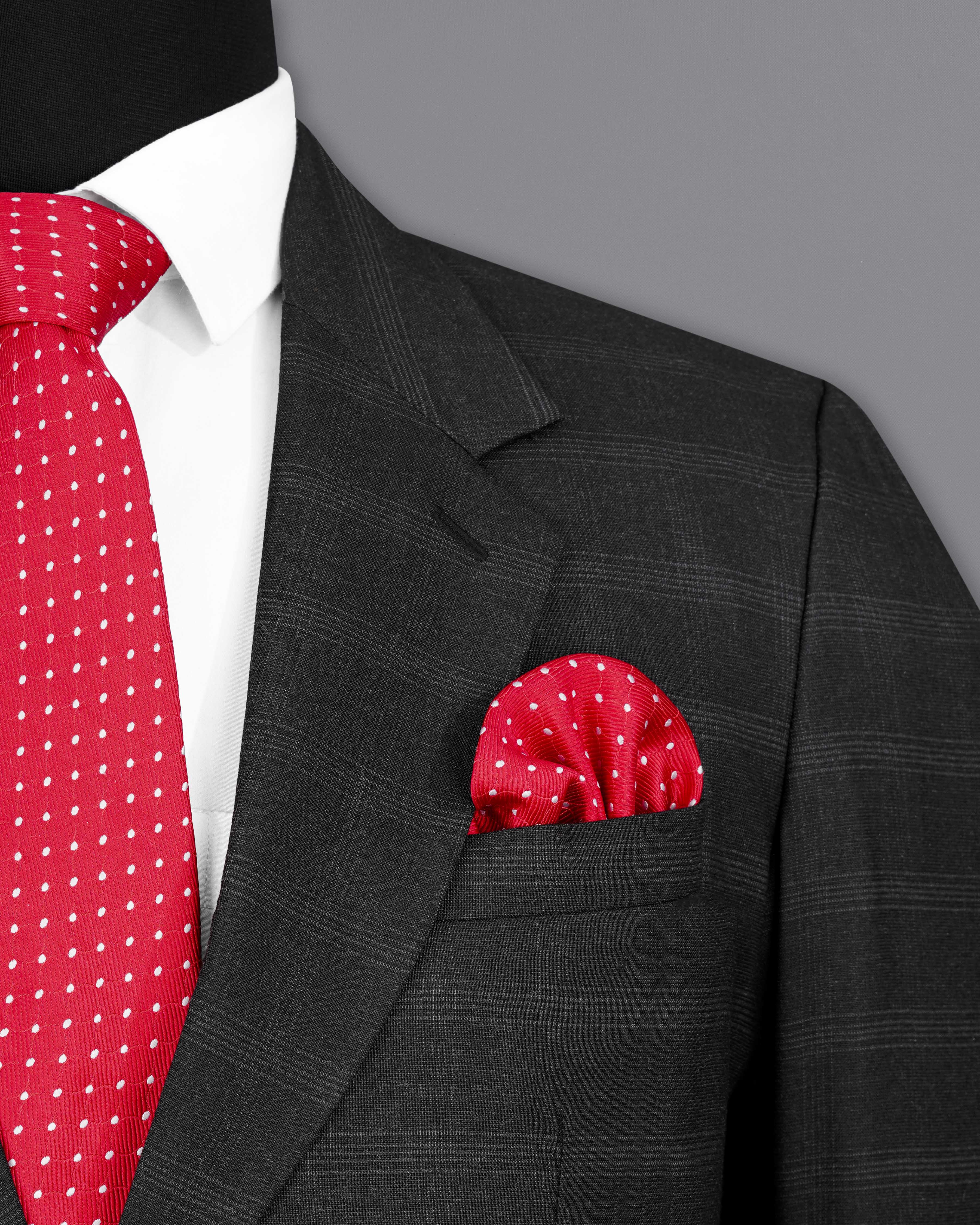 Thunder Black Plaid Single Breasted Suit