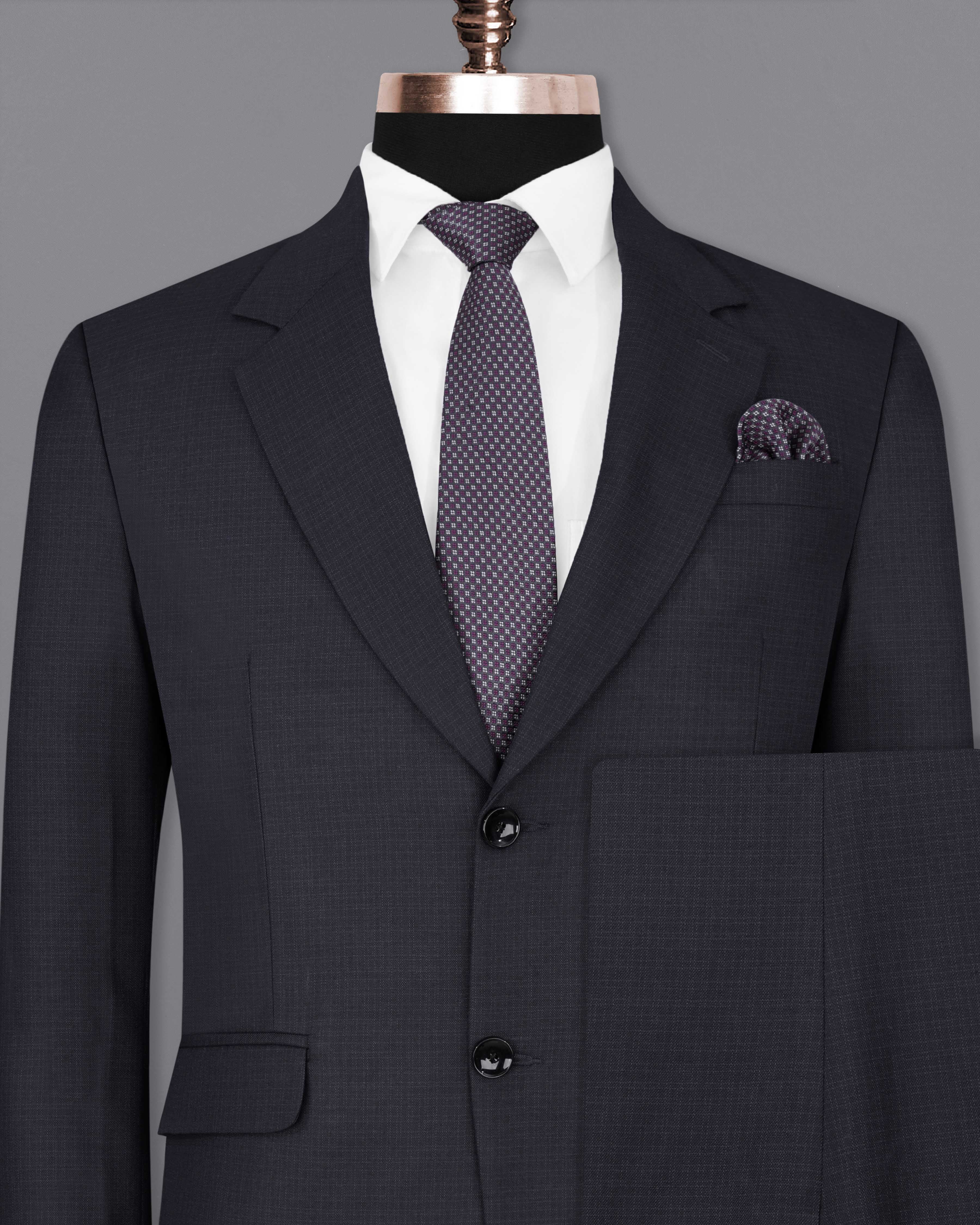 Bleached Cedar Gray Single Breasted Suit