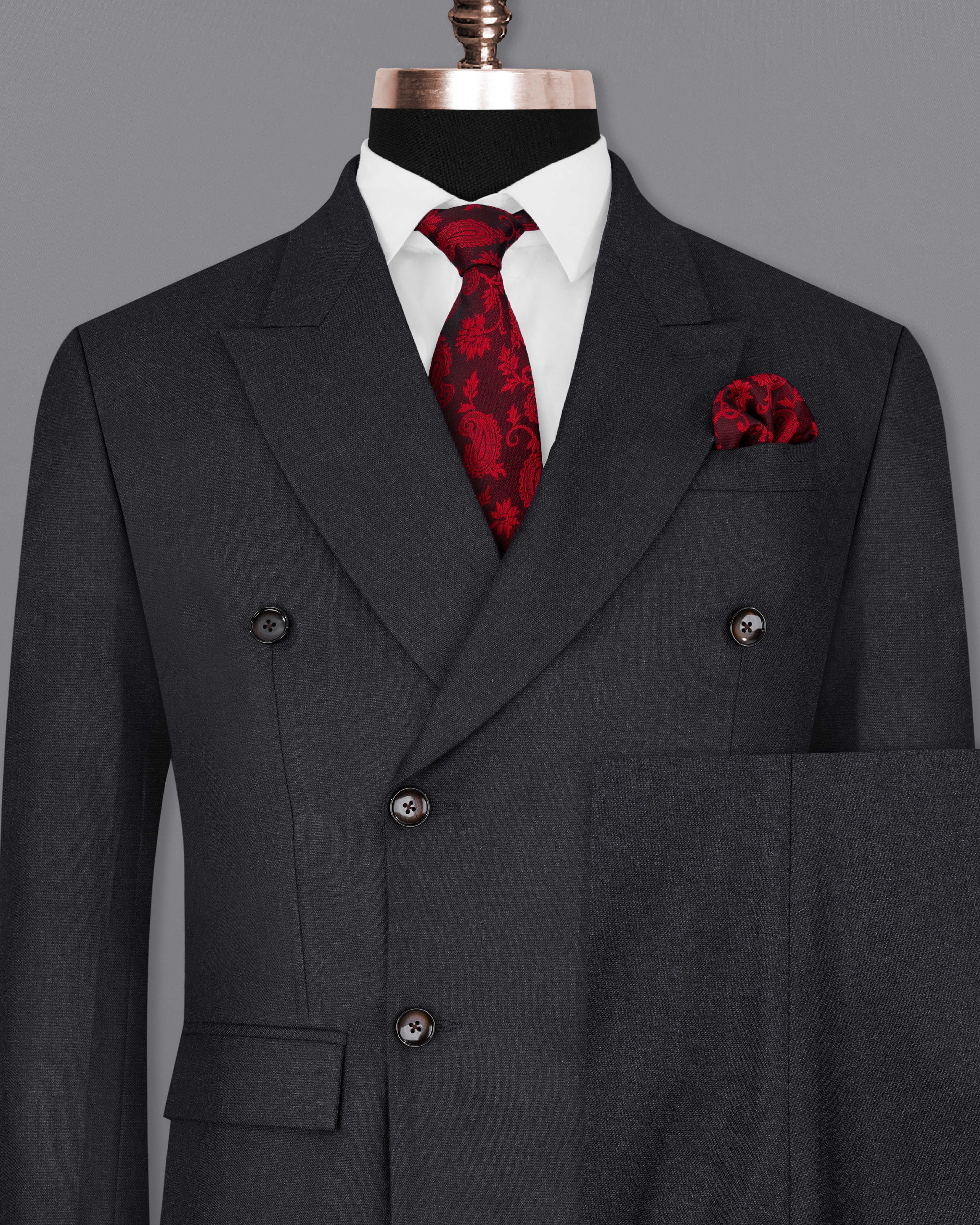 Mirage Black Double Breasted Suit